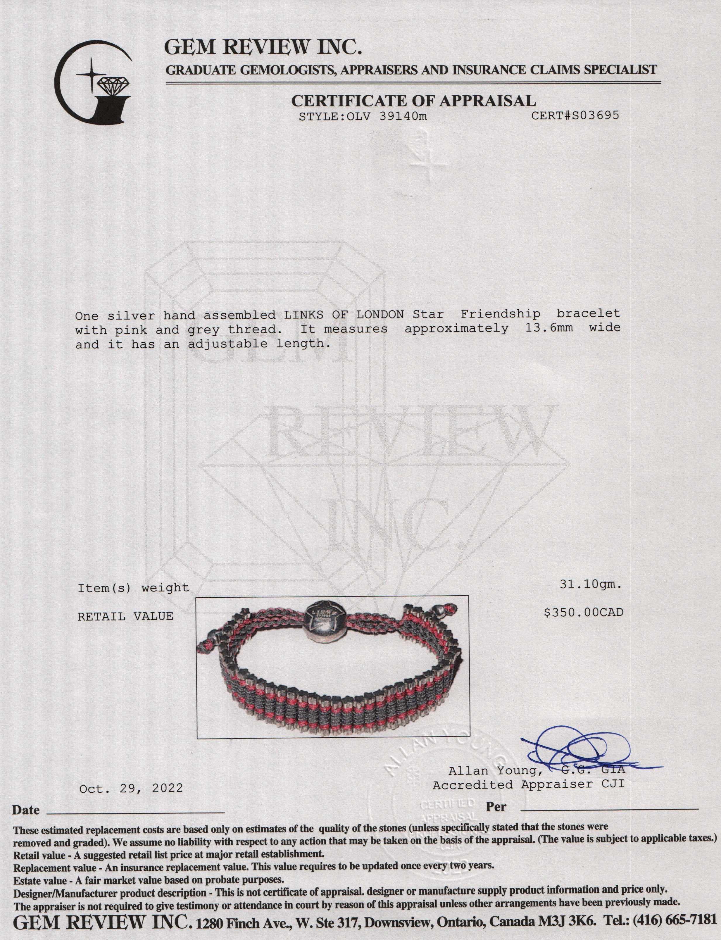 Links of London Star Friendship Bracelet