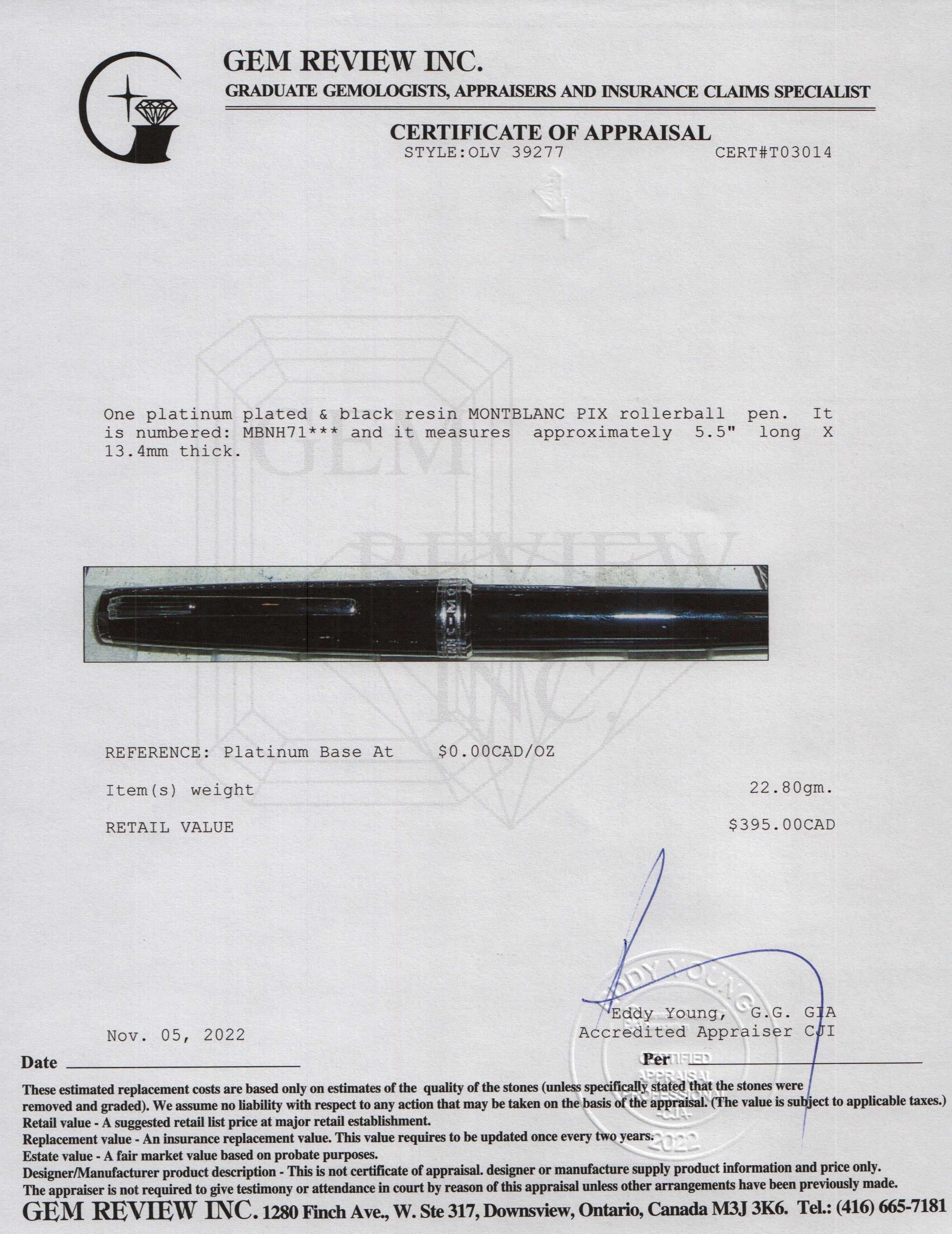 Montblanc PIX Rollerball Pen w/ Box