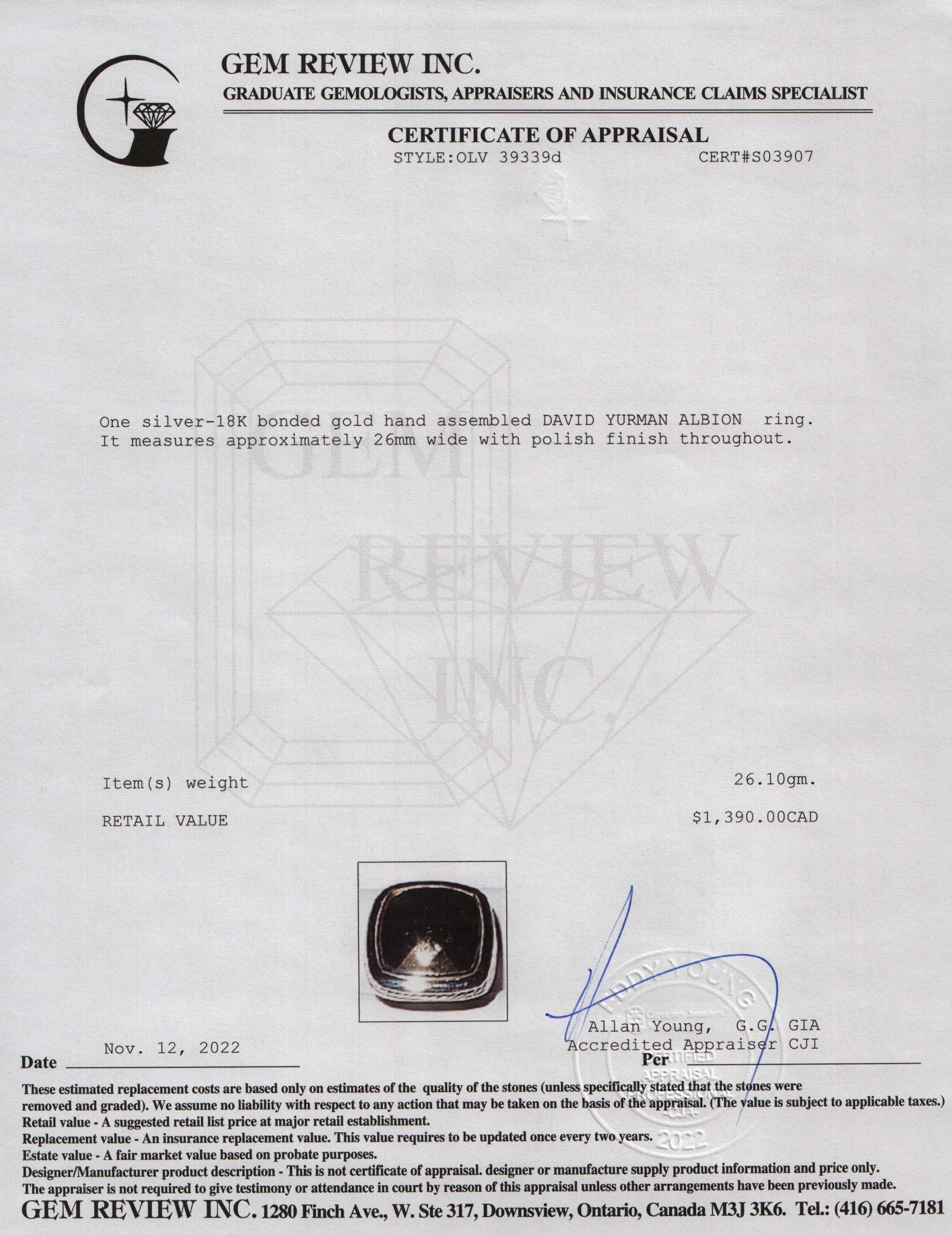 David Yurman Two-Tone Albion Cocktail Ring