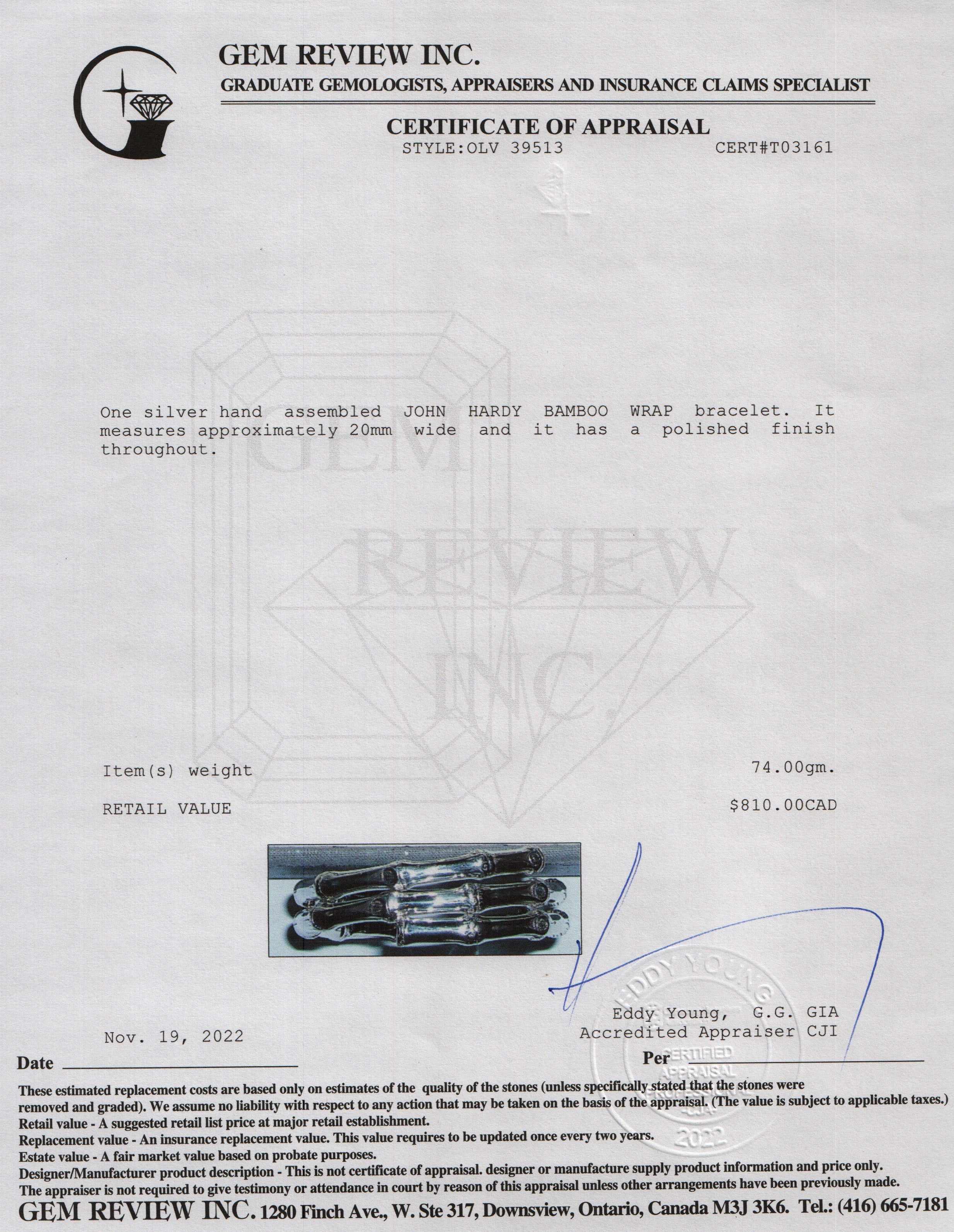 John Hardy Bamboo Wrap Bracelet