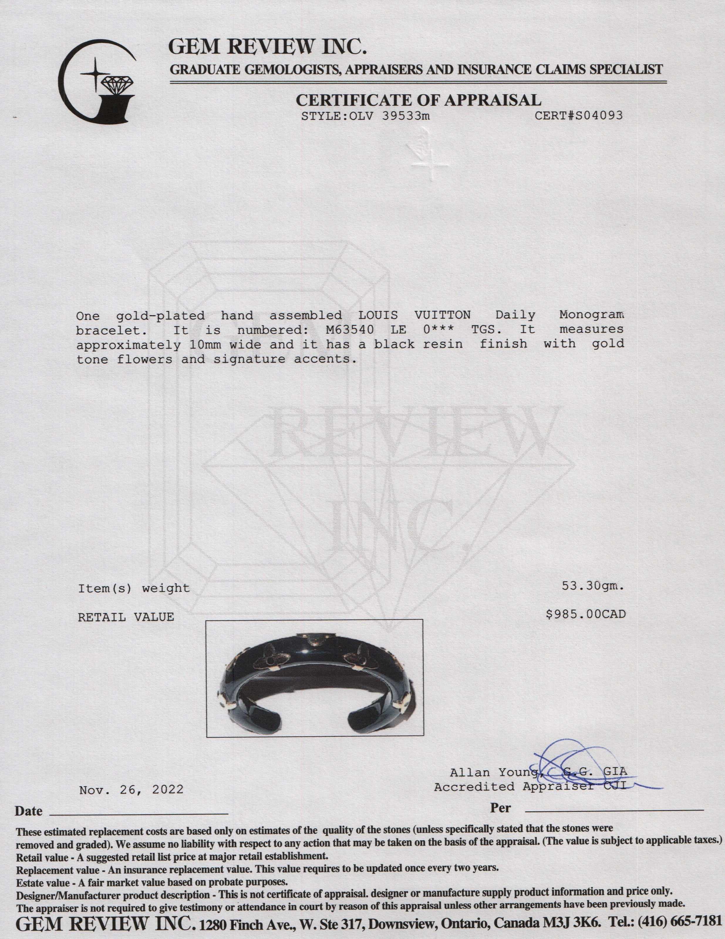 Louis Vuitton Daily Monogram Bracelet