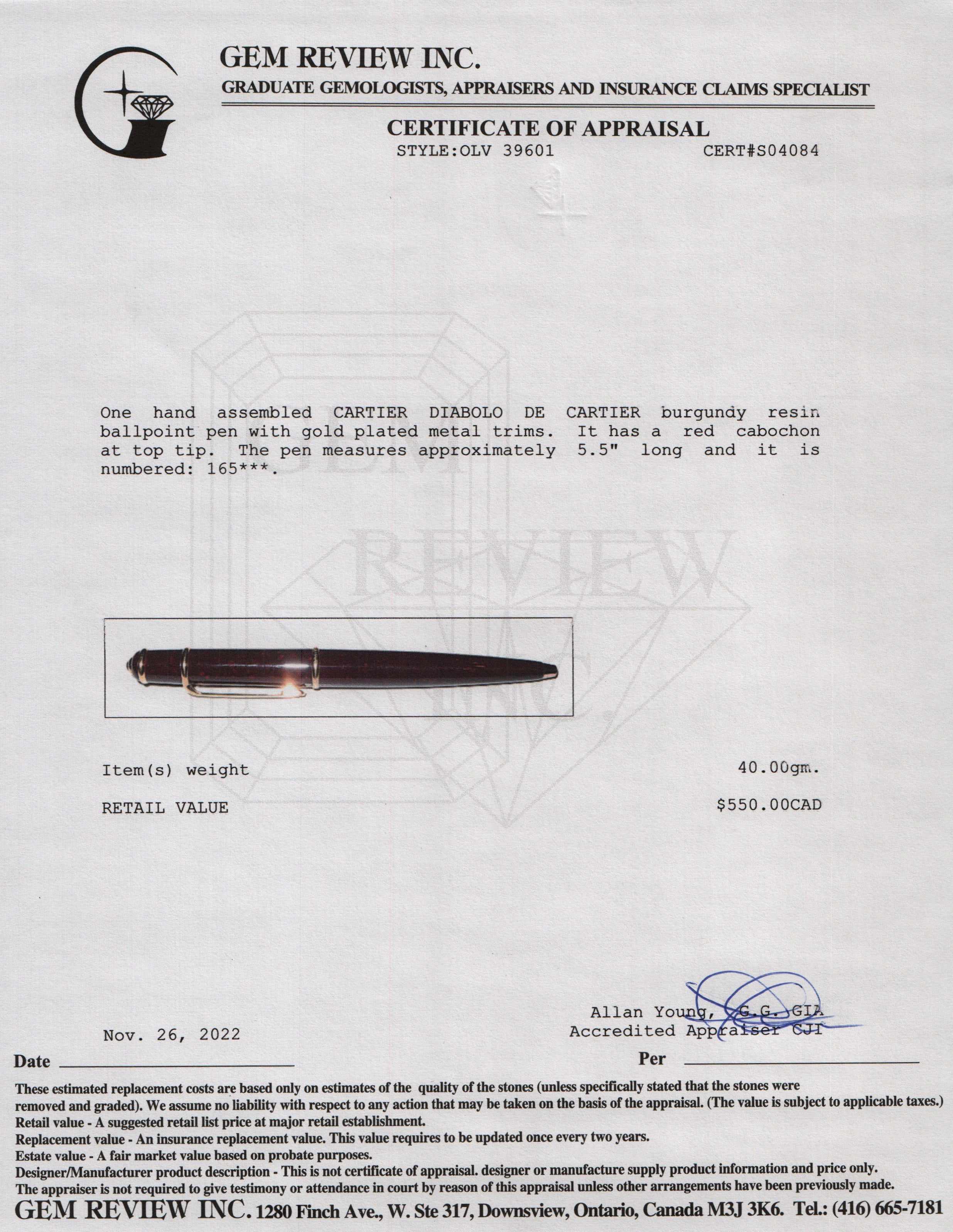 Cartier Diabolo de Cartier Ballpoint Pen