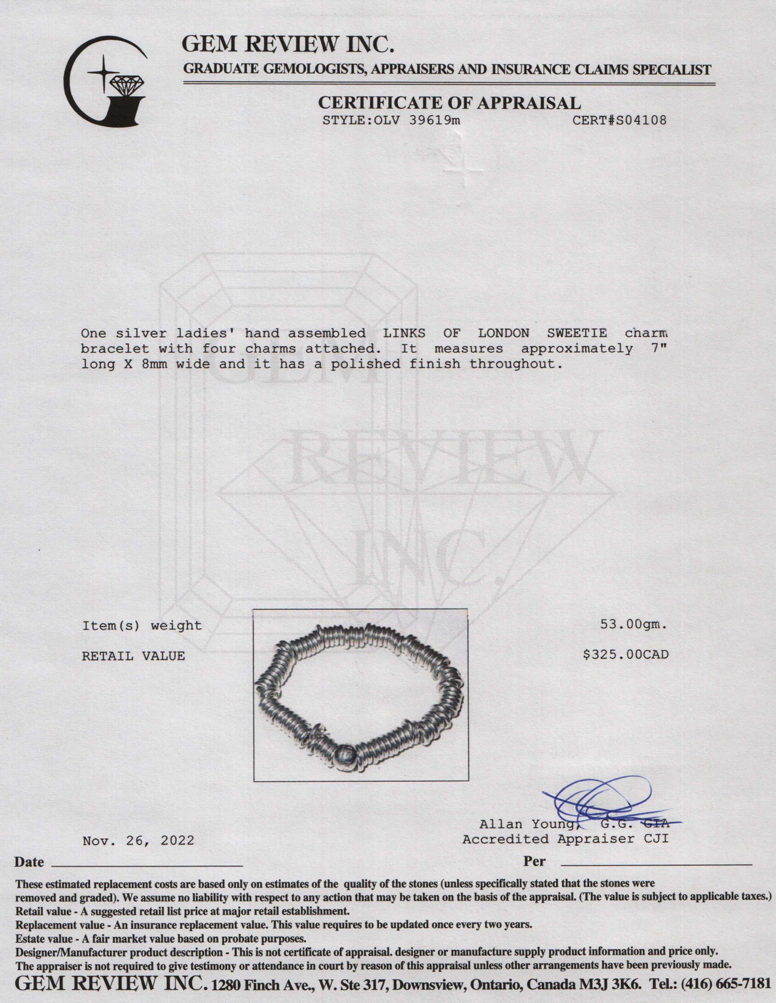 Links of London Sweetie Charm Bracelet