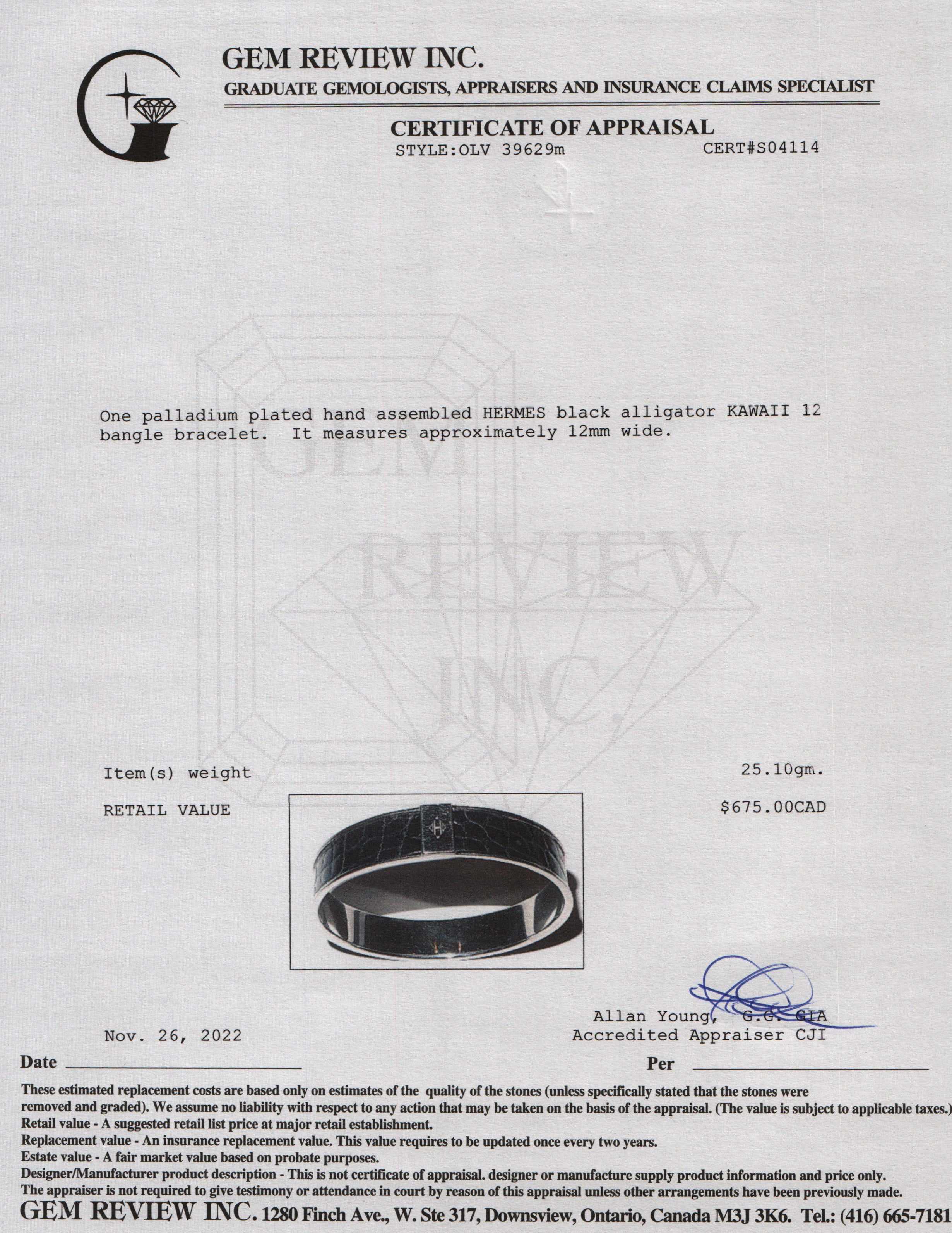 Hermes Kawaii 12 Bangle Bracelet