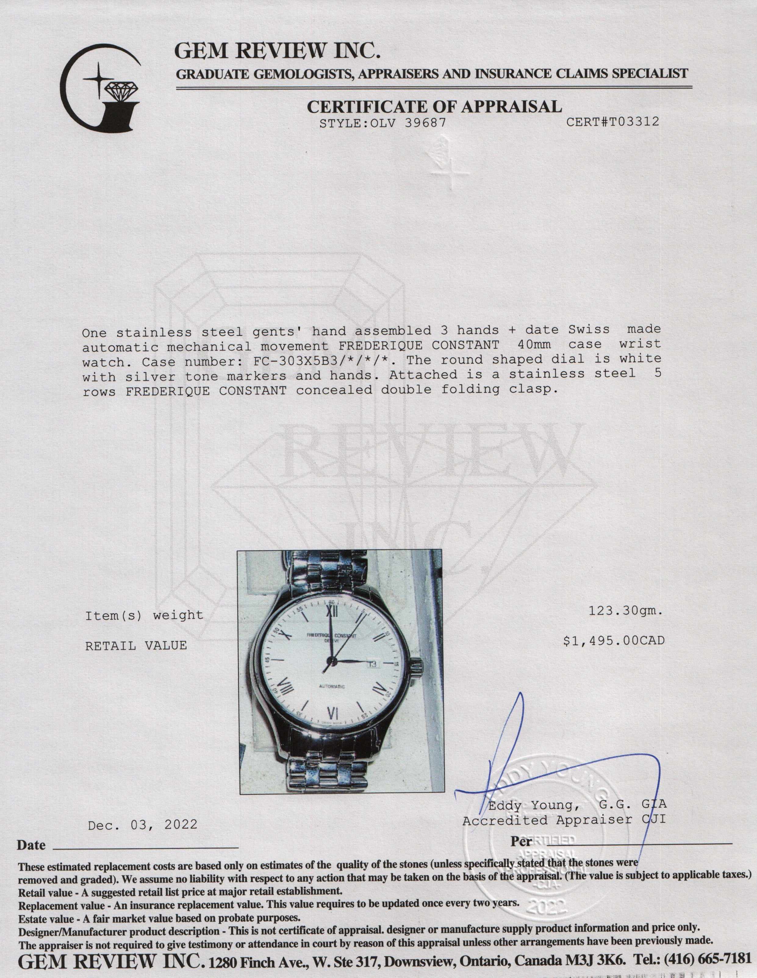 Frederique Constant Classics Automatic Watch