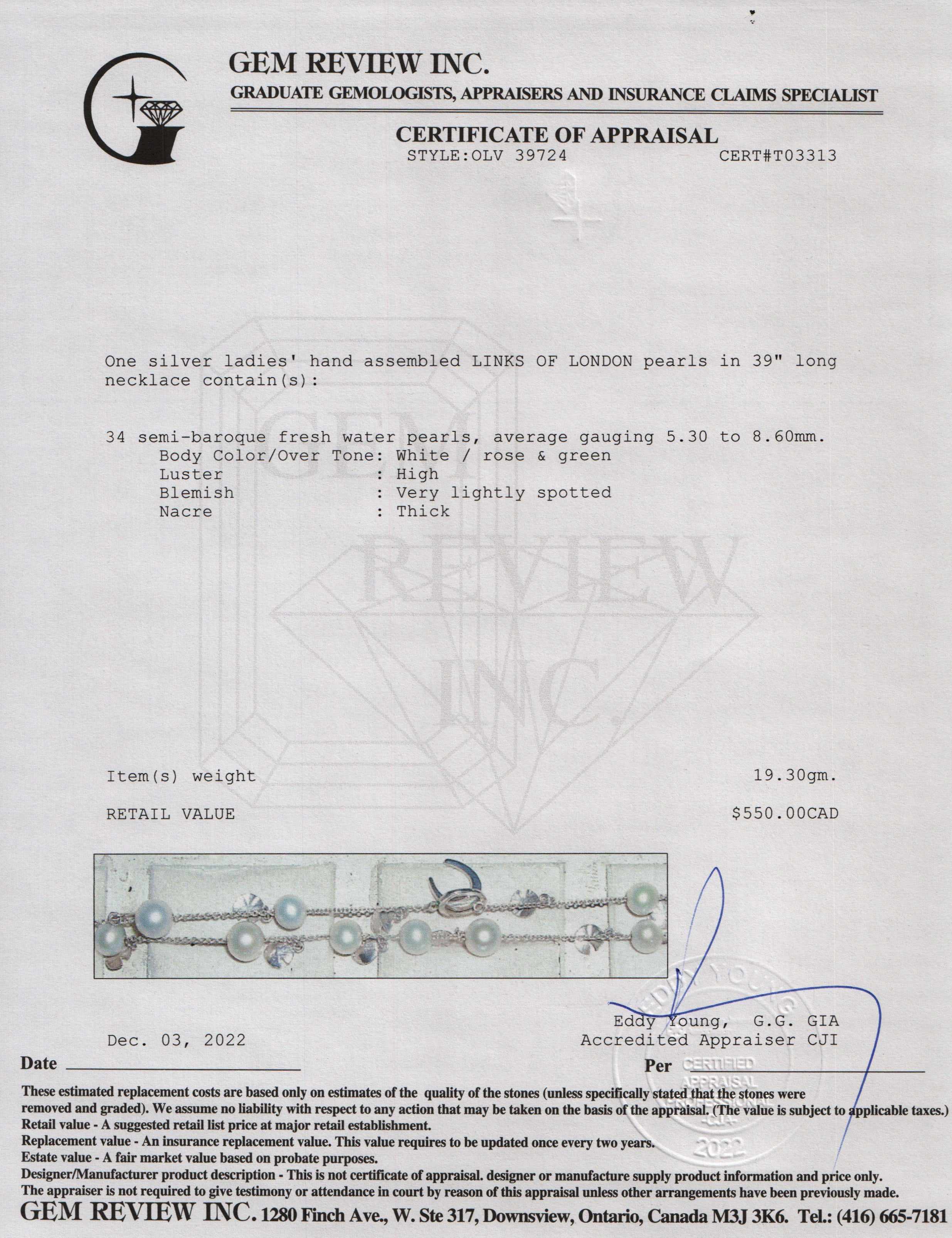 Links of London Pearl Necklace