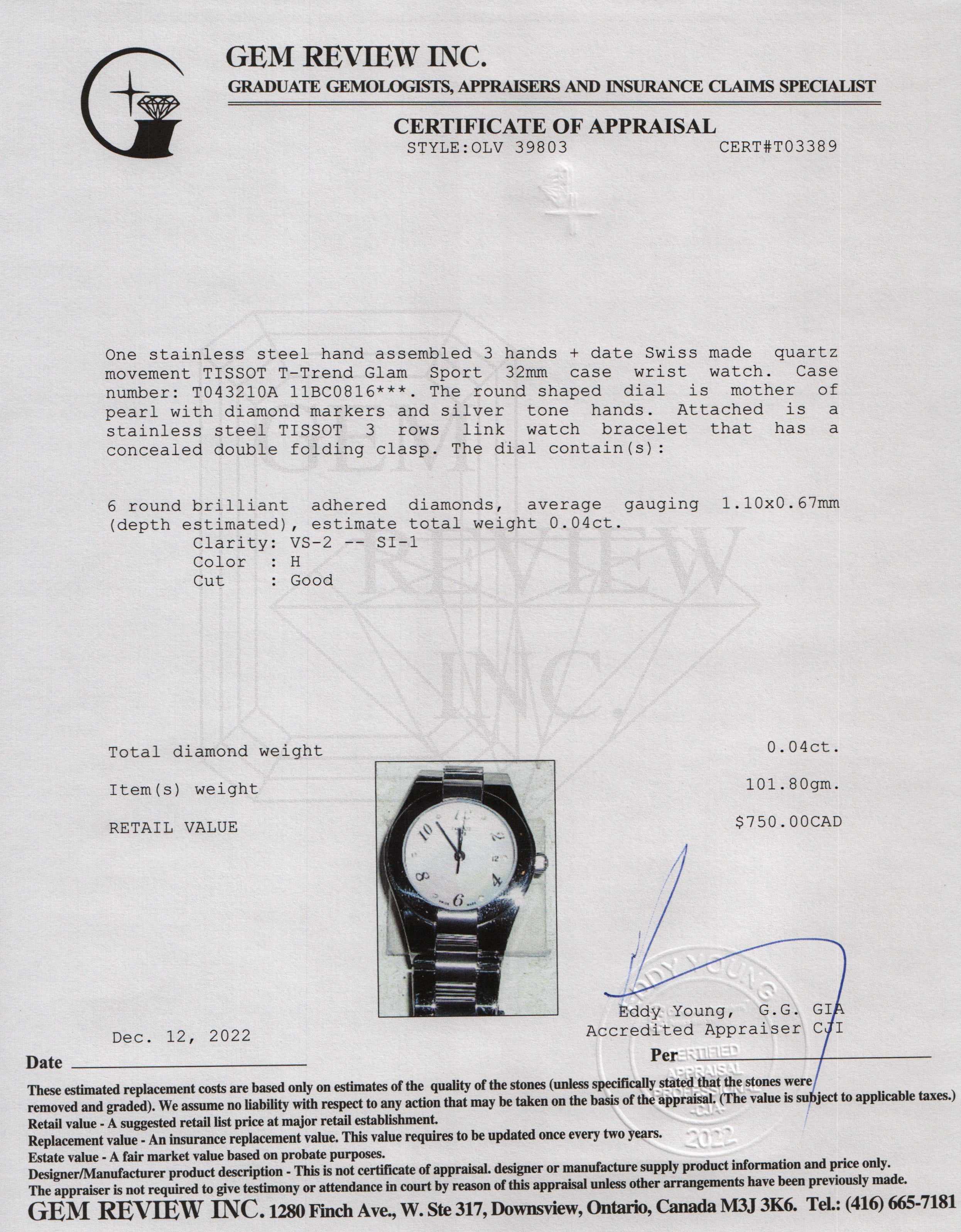 Tissot T-Trend Glam Sport Watch