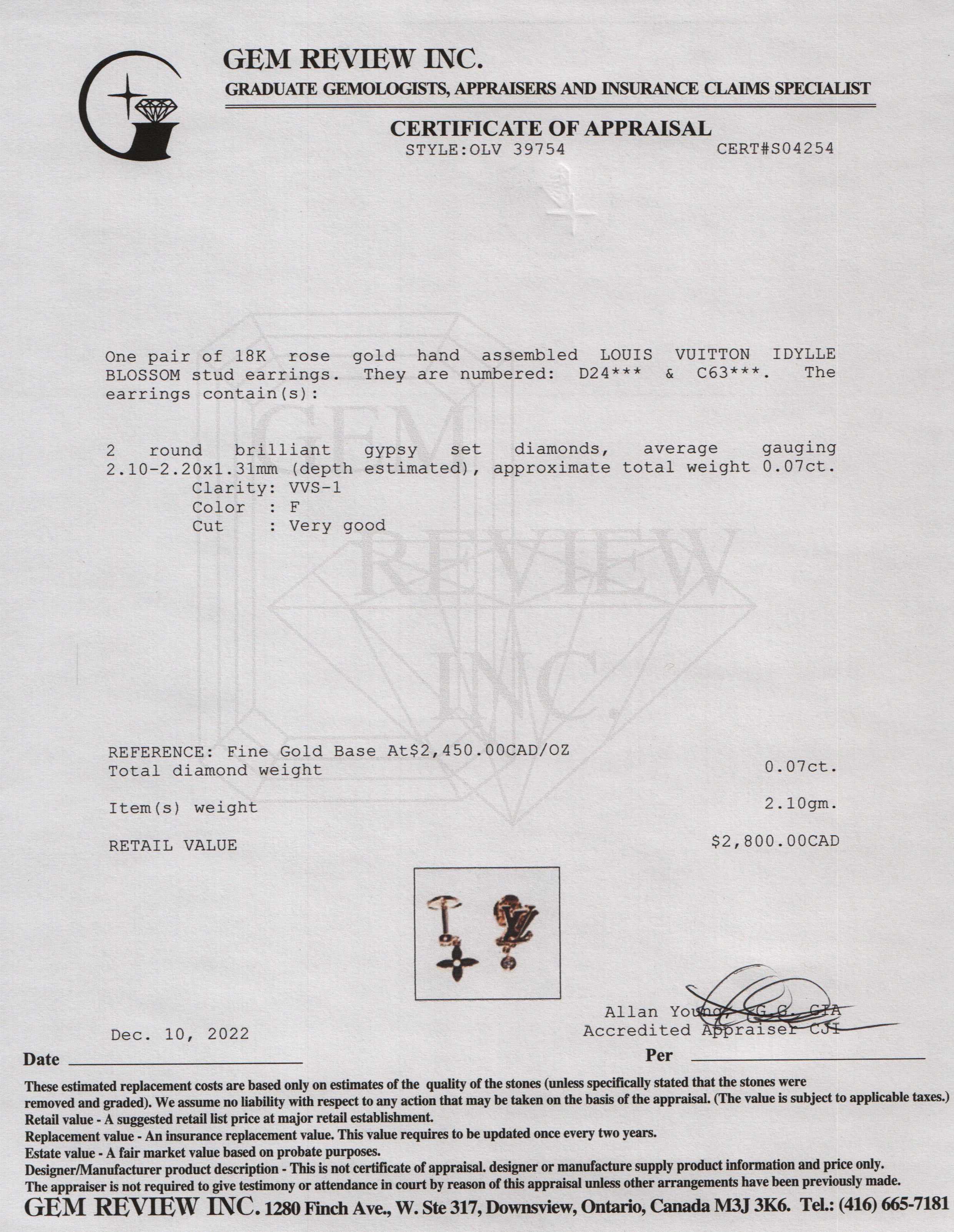 Louis Vuitton 18k Rose Gold Idylle Blossom Stud Earrings with Diamonds