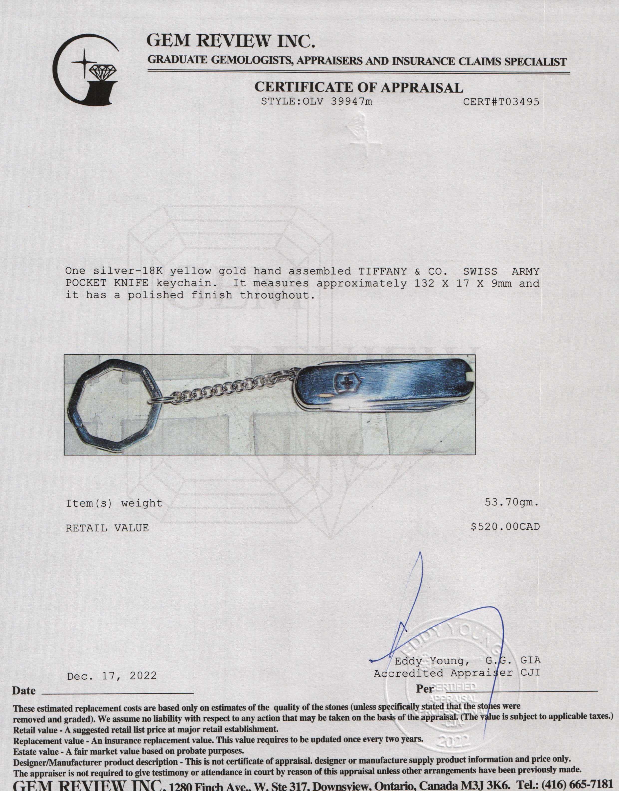 Tiffany & Co. Two-Tone Swiss Army Pocket Knife