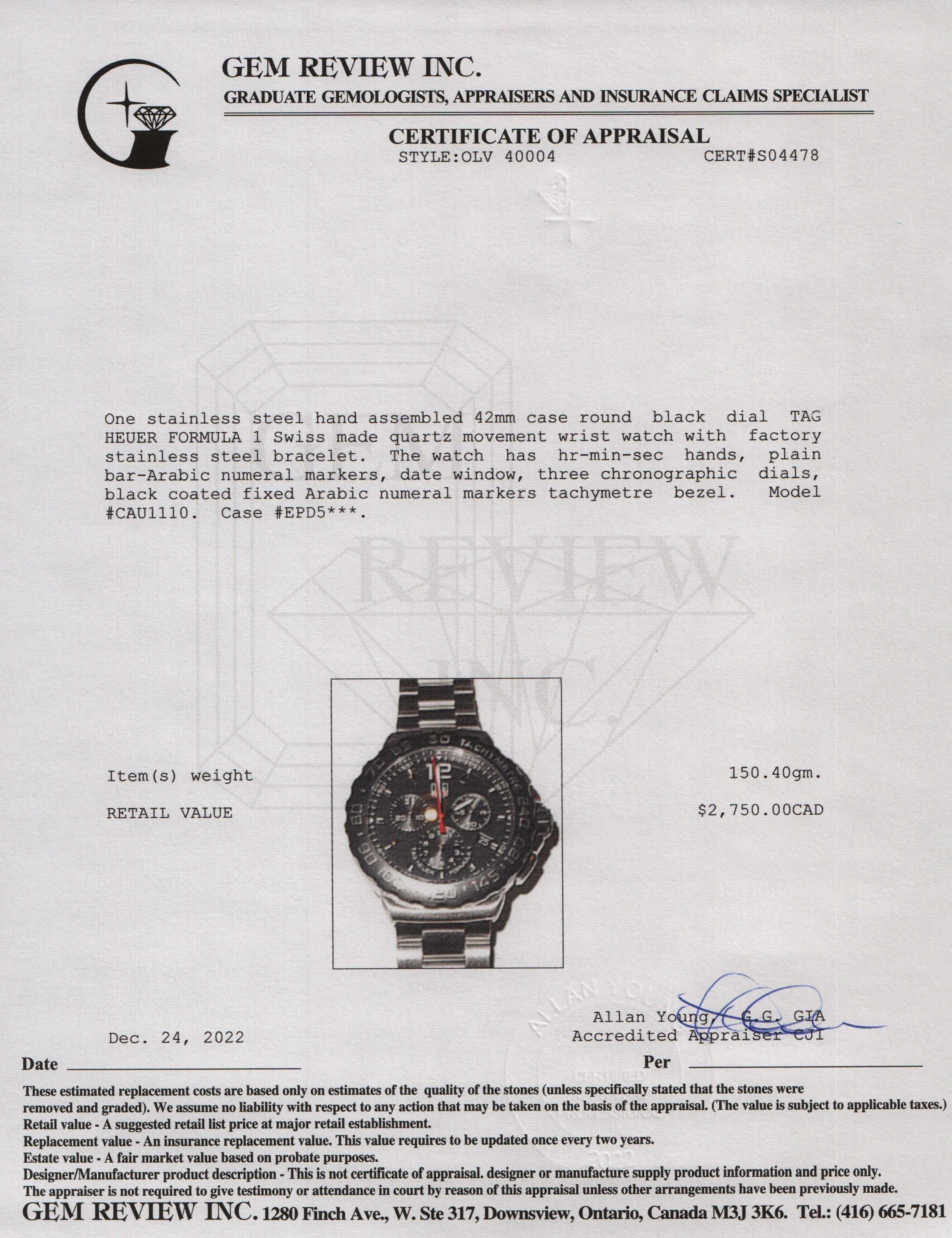 Tag Heuer Formula 1 42 mm Chronograph Watch