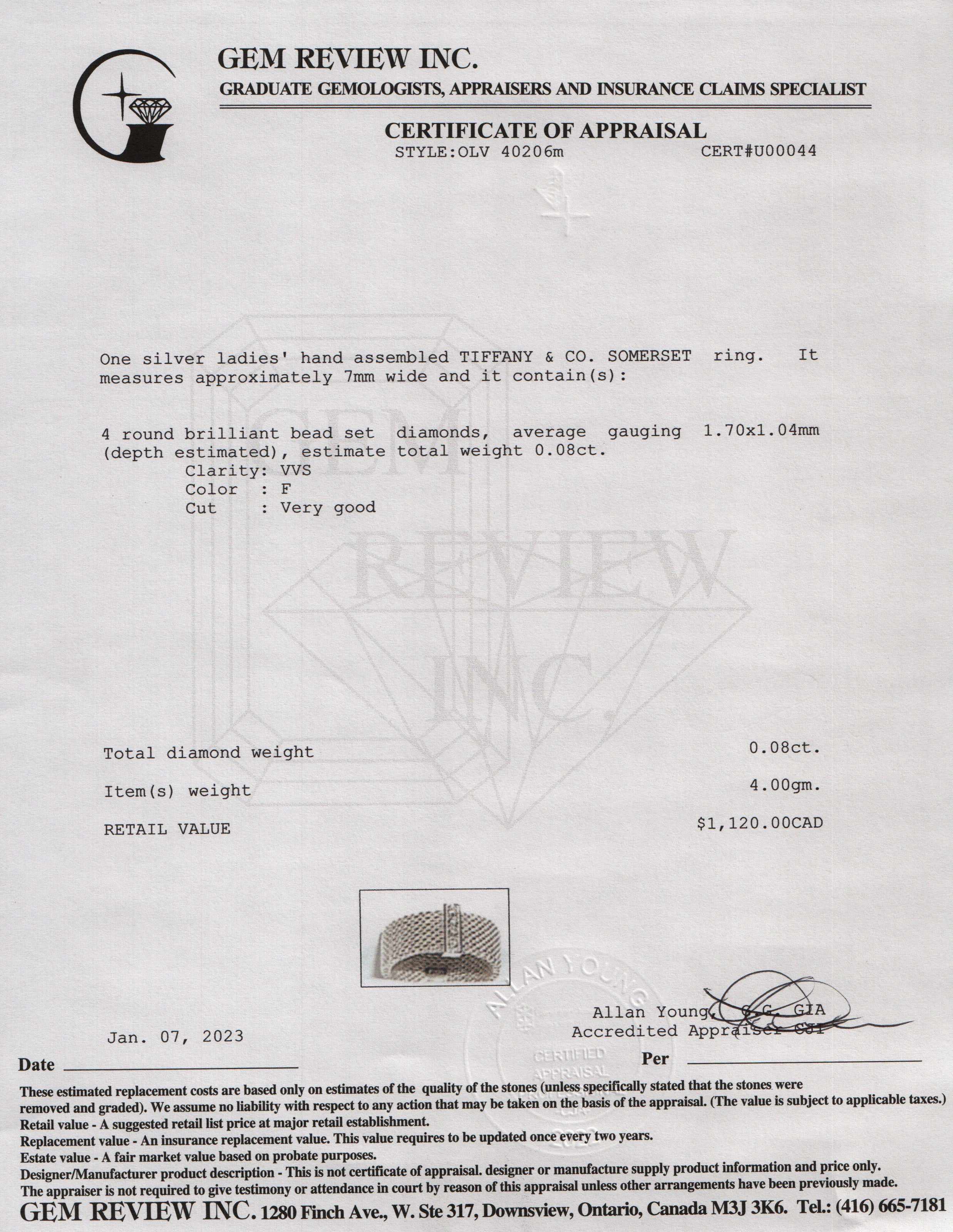 Tiffany & Co. Diamond Somerset Ring