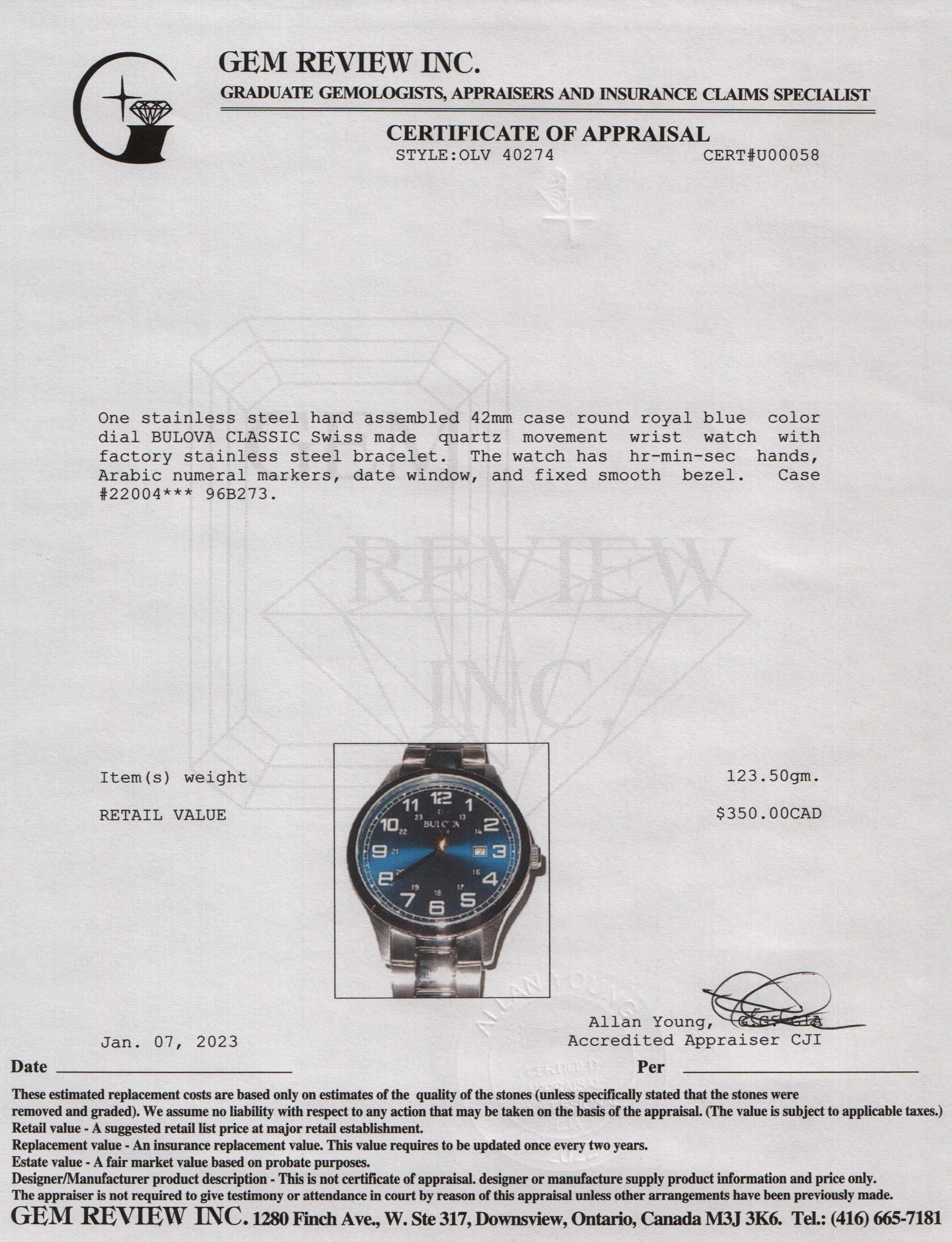 Bulova Classic Quartz Watch