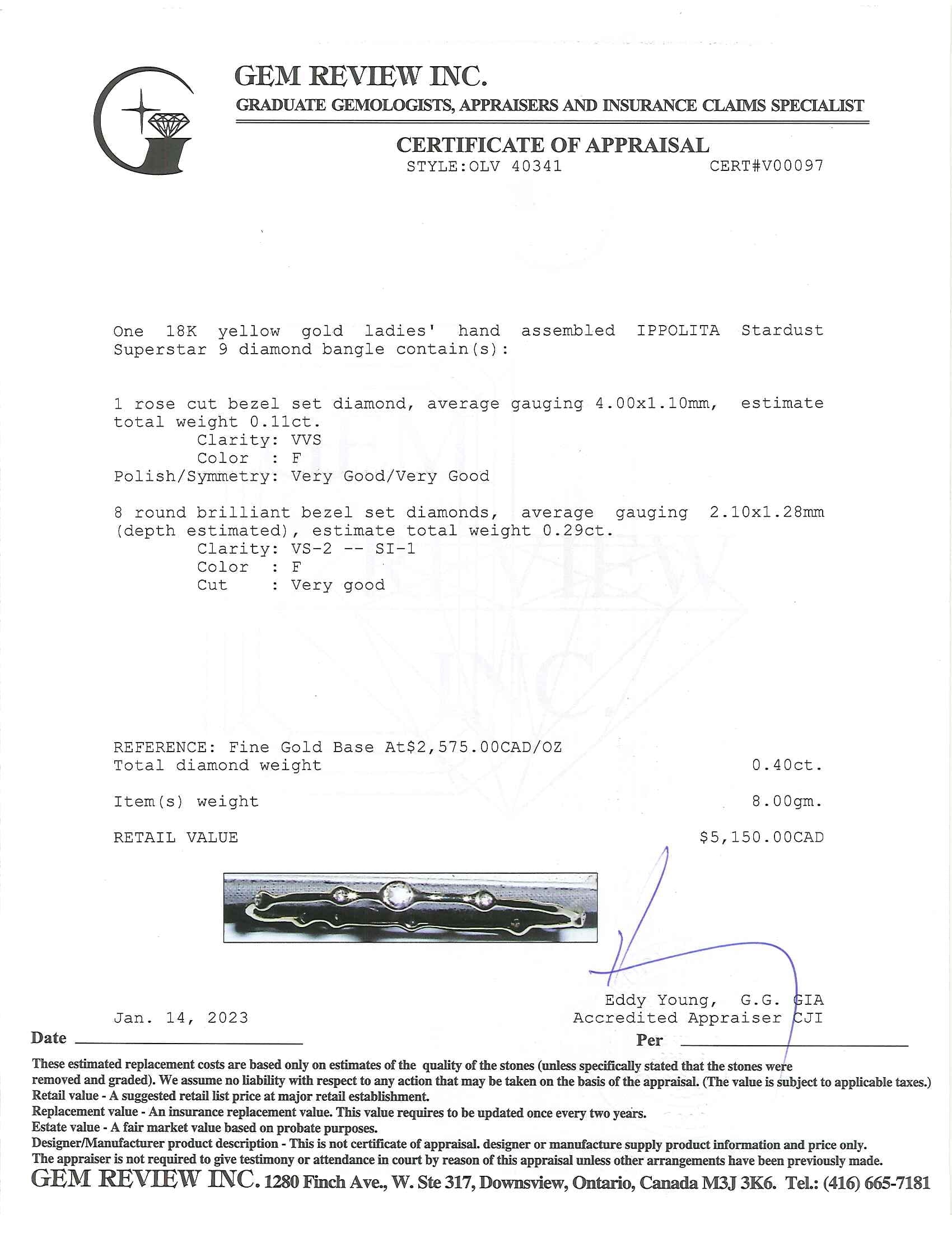 Ippolita Stardust Superstar 9 Diamond Bangle