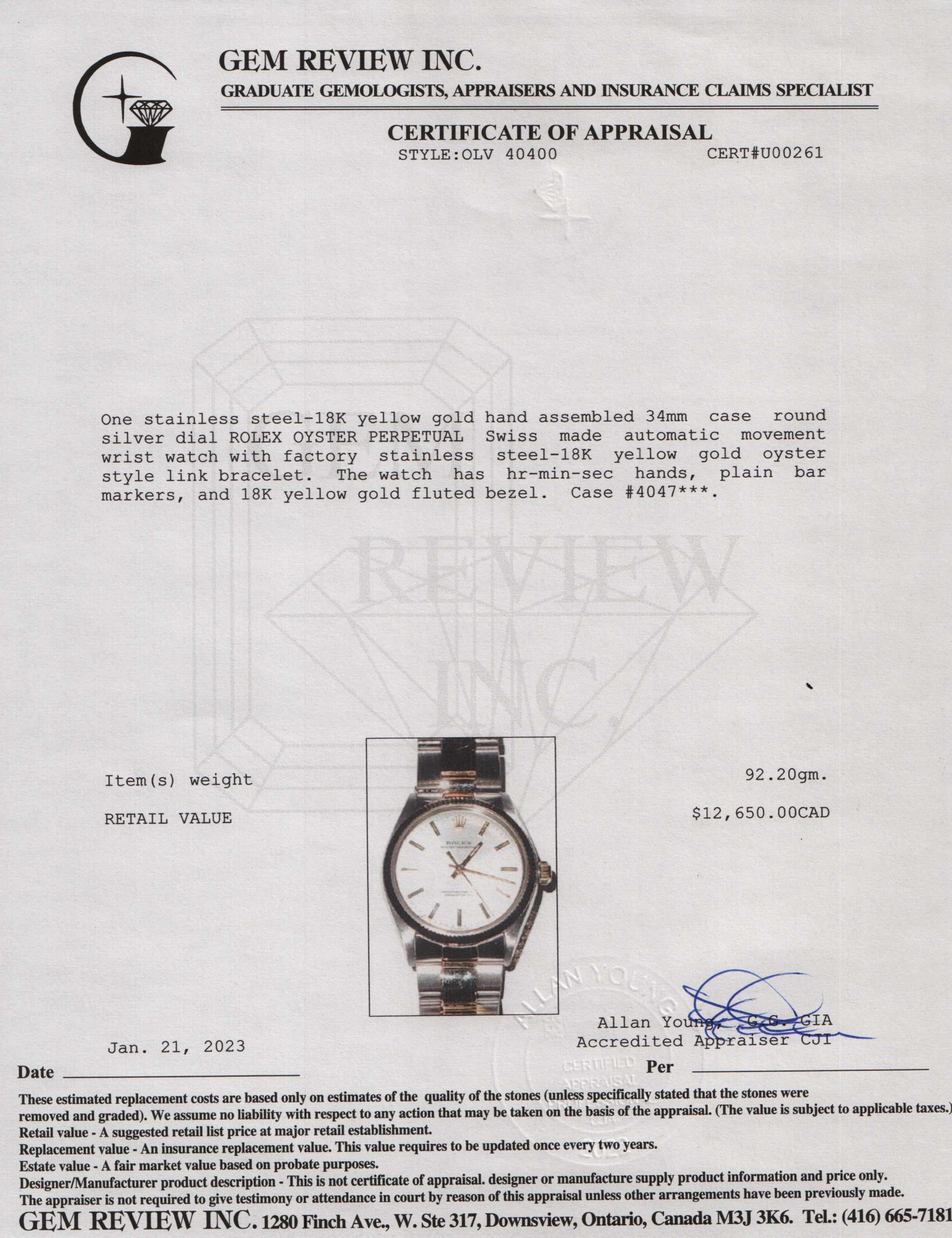 Rolex Two-Tone Oyster Perpetual 34 mm Watch