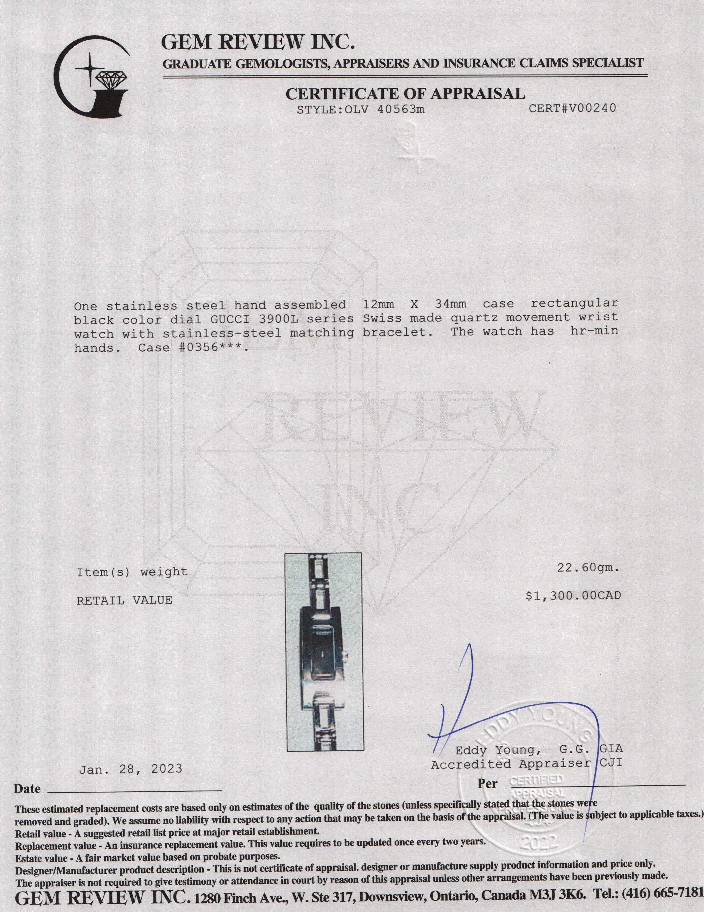 Gucci 3900 Series Watch