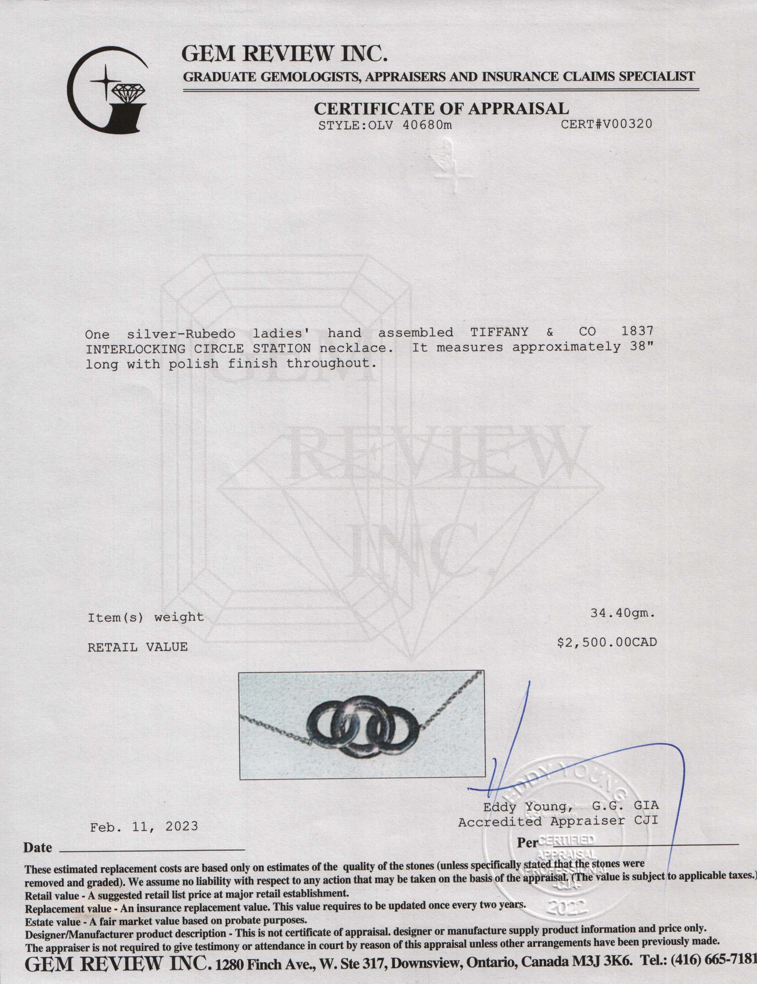 Tiffany & Co. Two-Tone 1837 Interlocking Circles Station Necklace