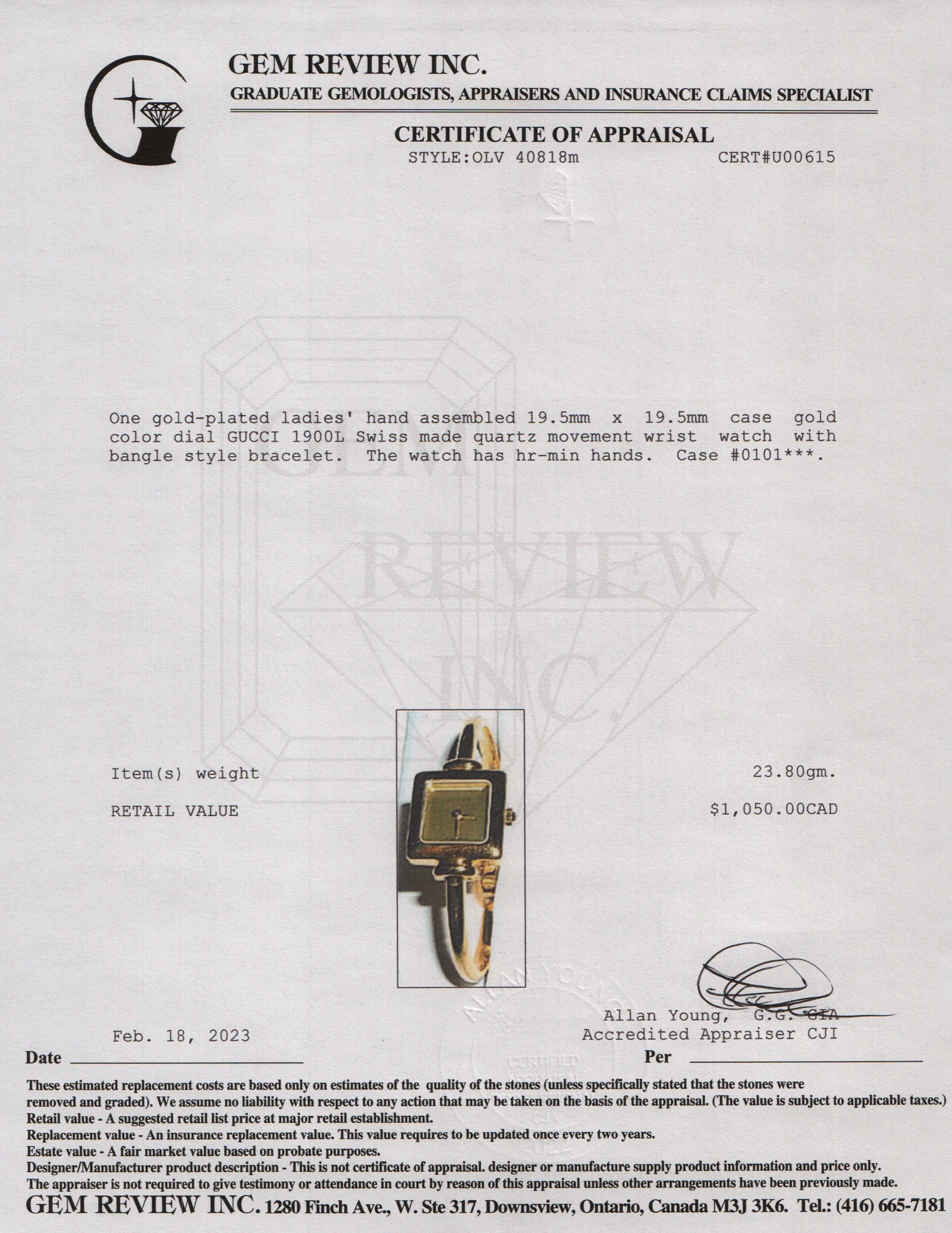 Gucci 1900 Series Watch