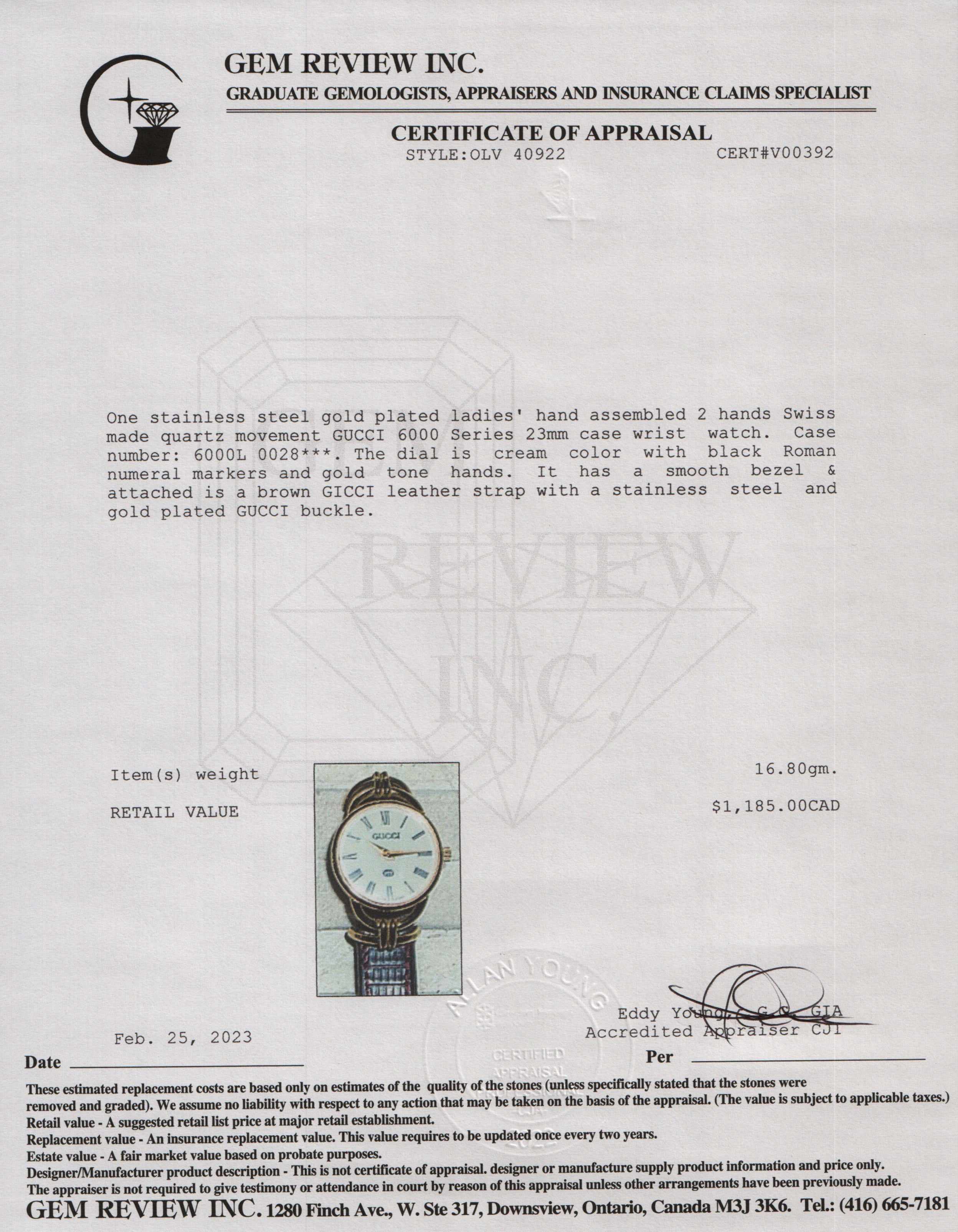 Gucci 6000 Series Watch