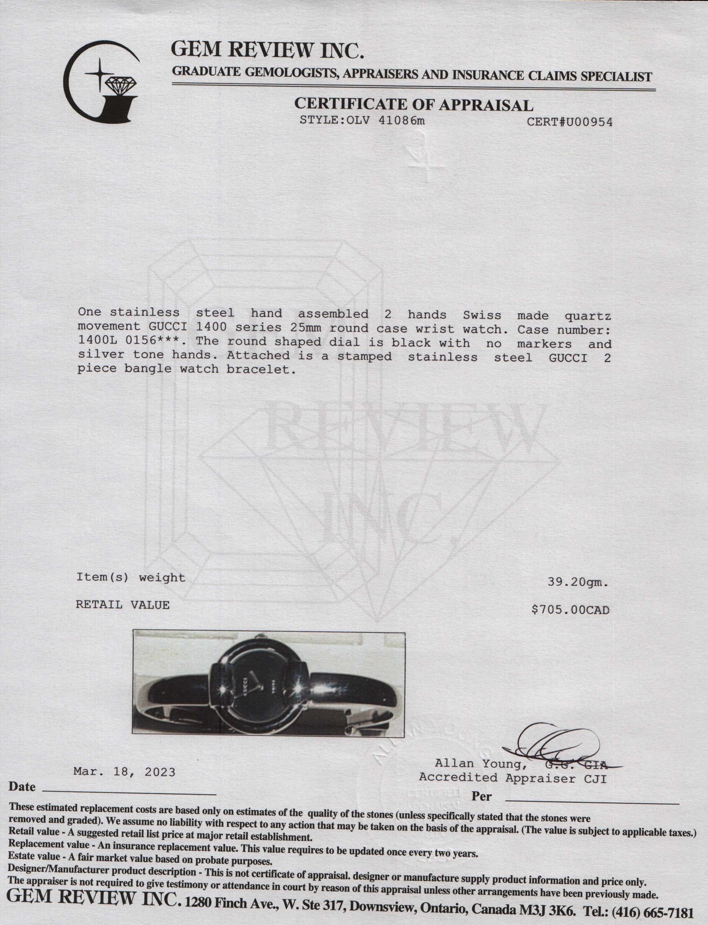 Gucci 1400 Series Watch w/ Box