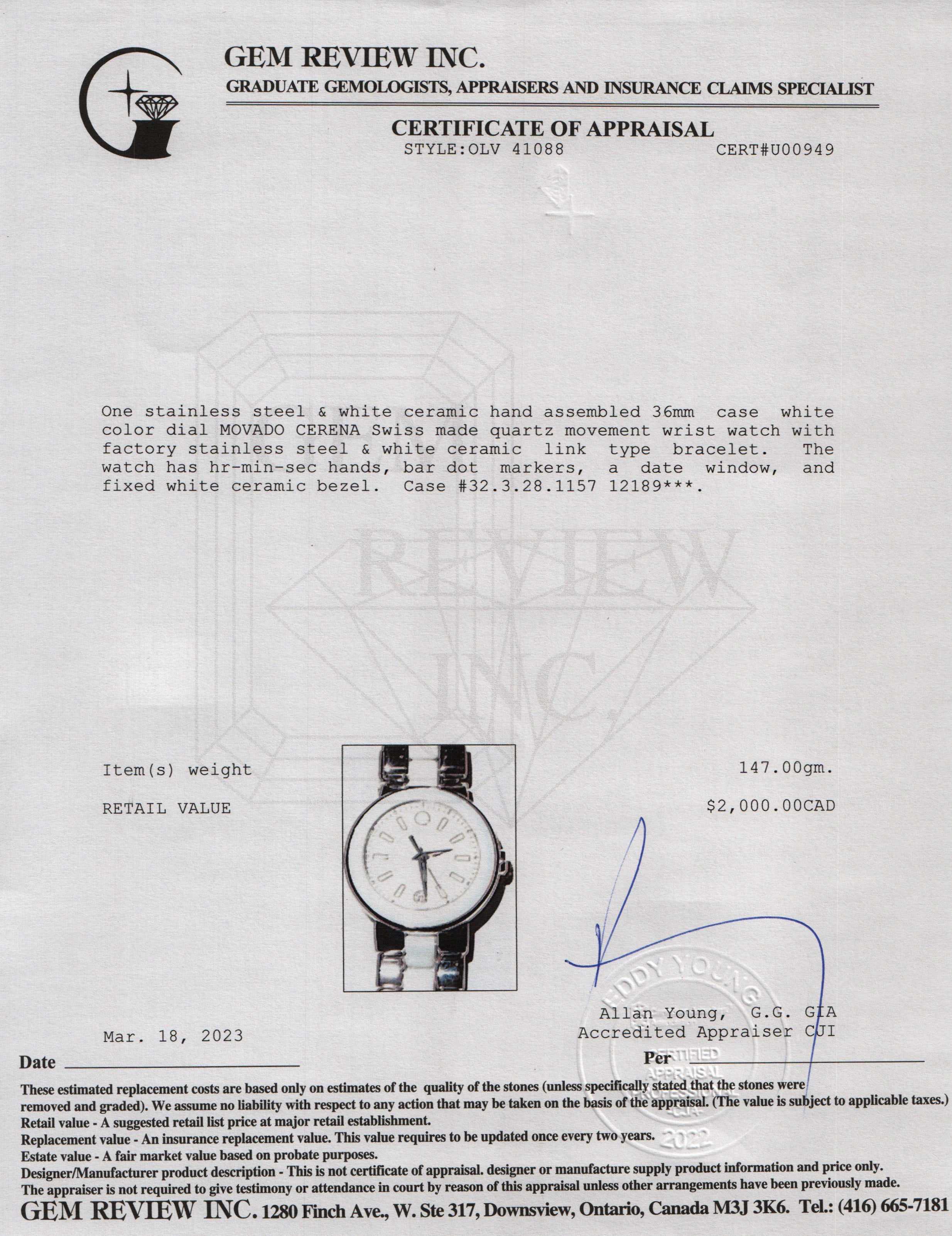 Movado Cerena Watch