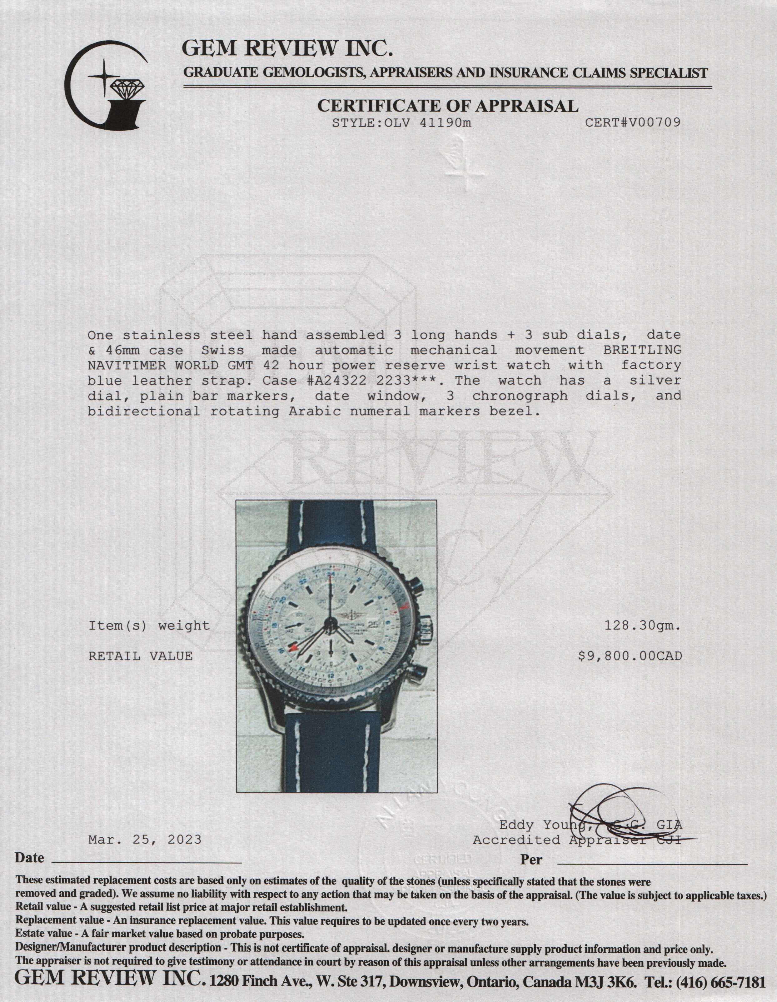 Breitling Navitimer World GMT 46 Watch