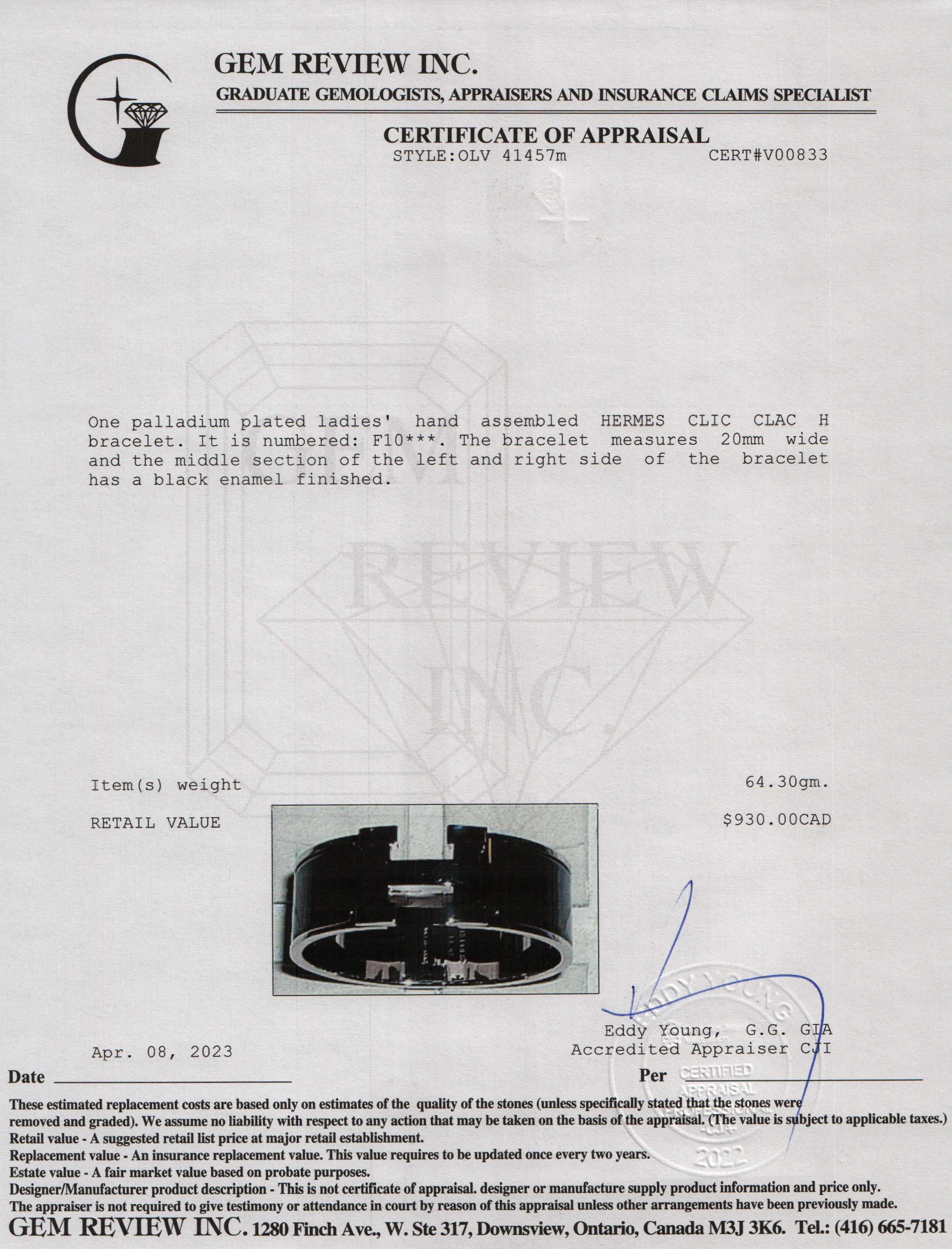 Hermes Clic Clac H Bracelet