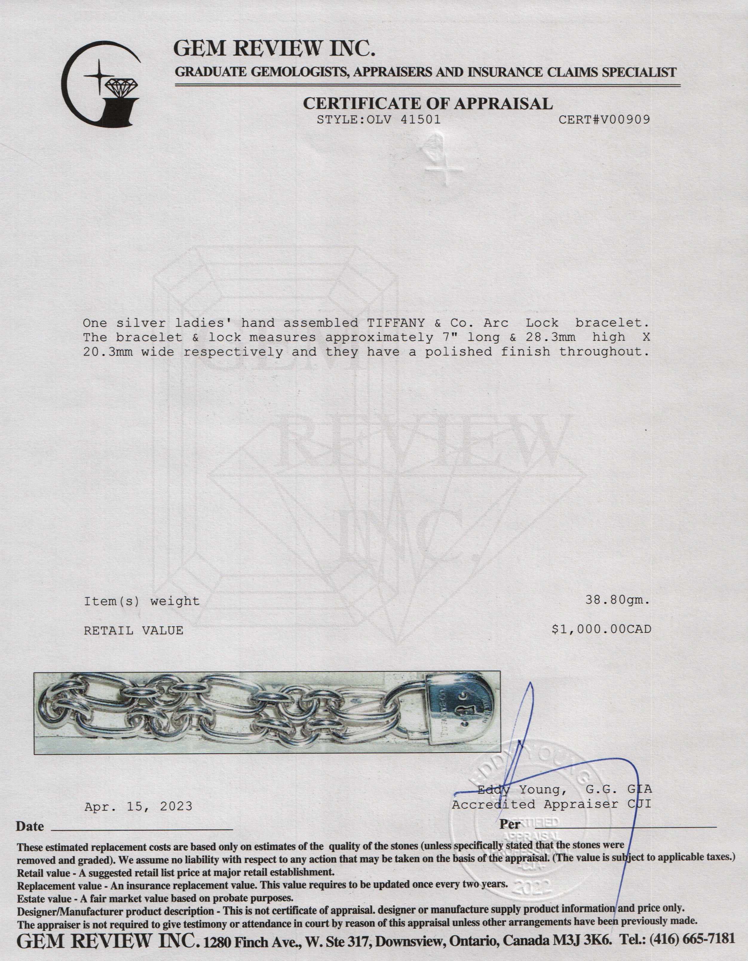 Tiffany & Co. Arc Lock Bracelet