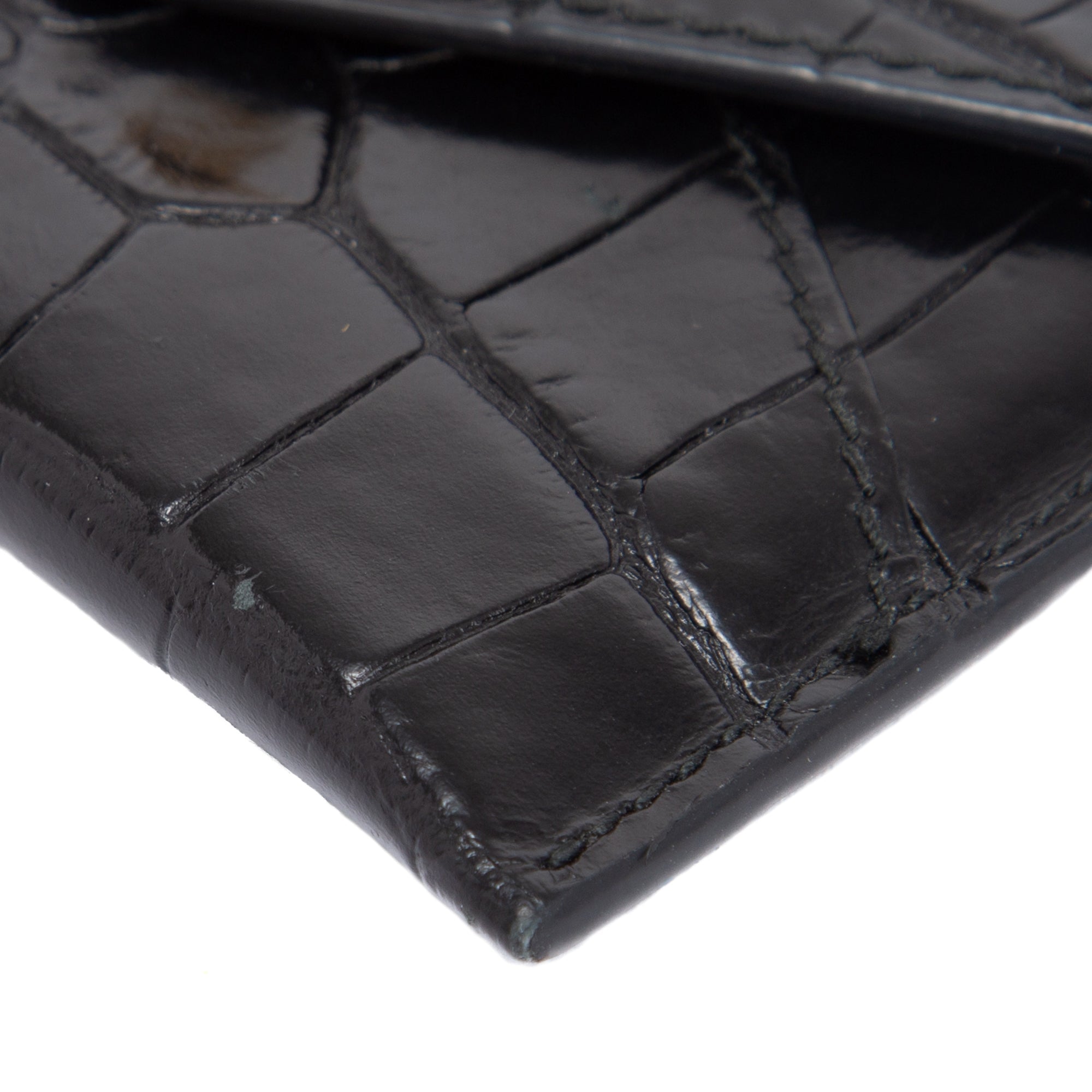 Alexander McQueen Black Skull Envelope Card Holder