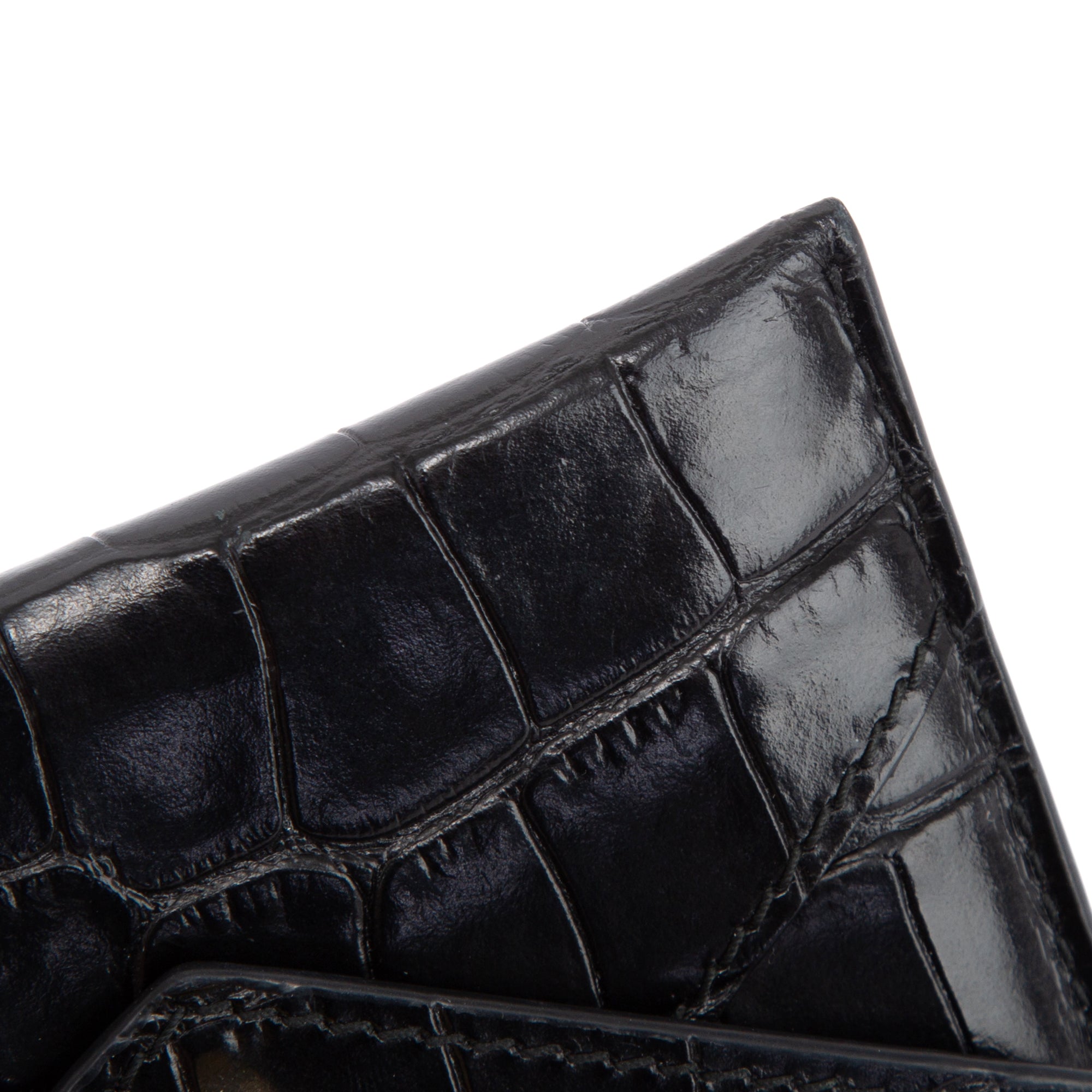 Alexander McQueen Black Skull Envelope Card Holder