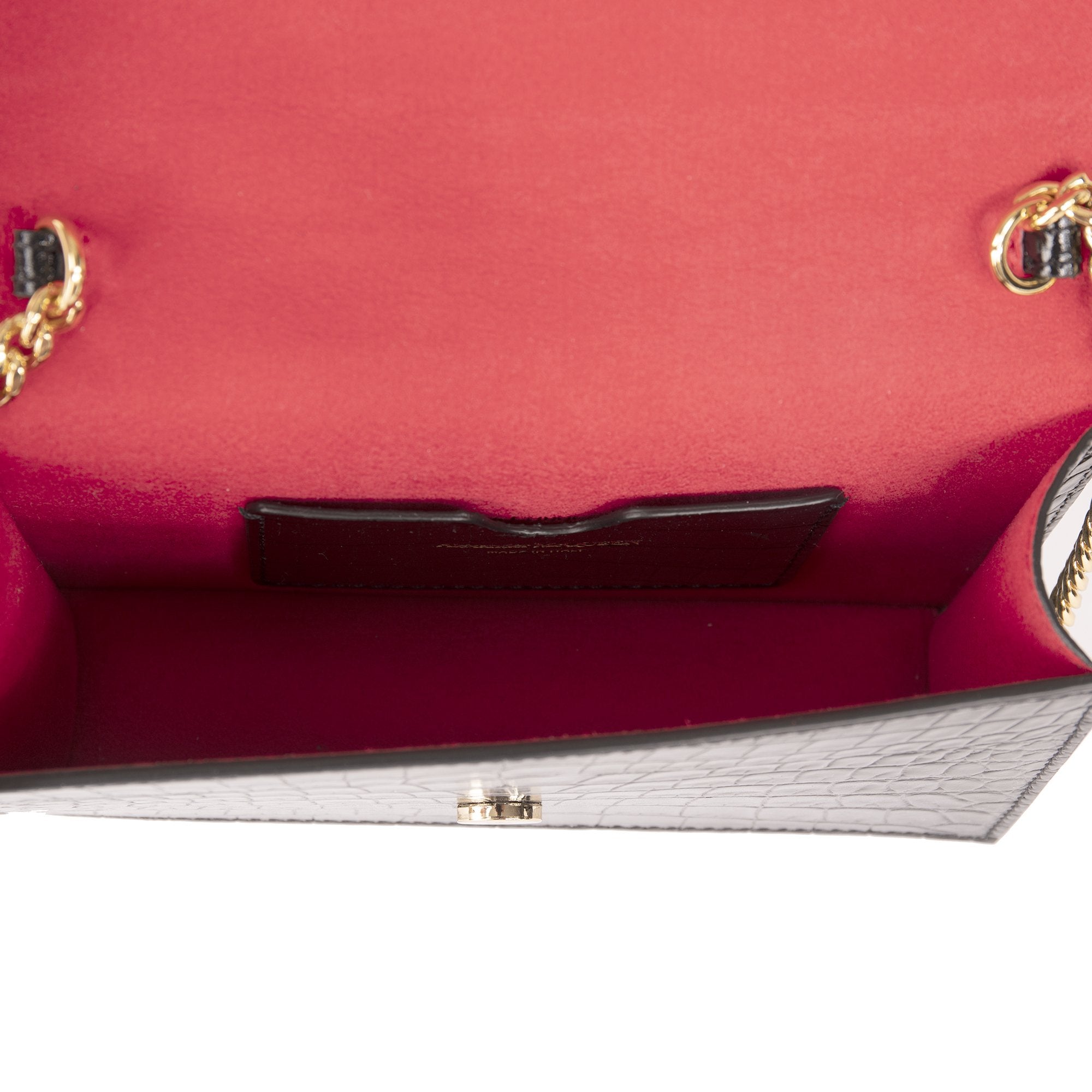 Alexander McQueen Croc Small Skull Bag w/ Box