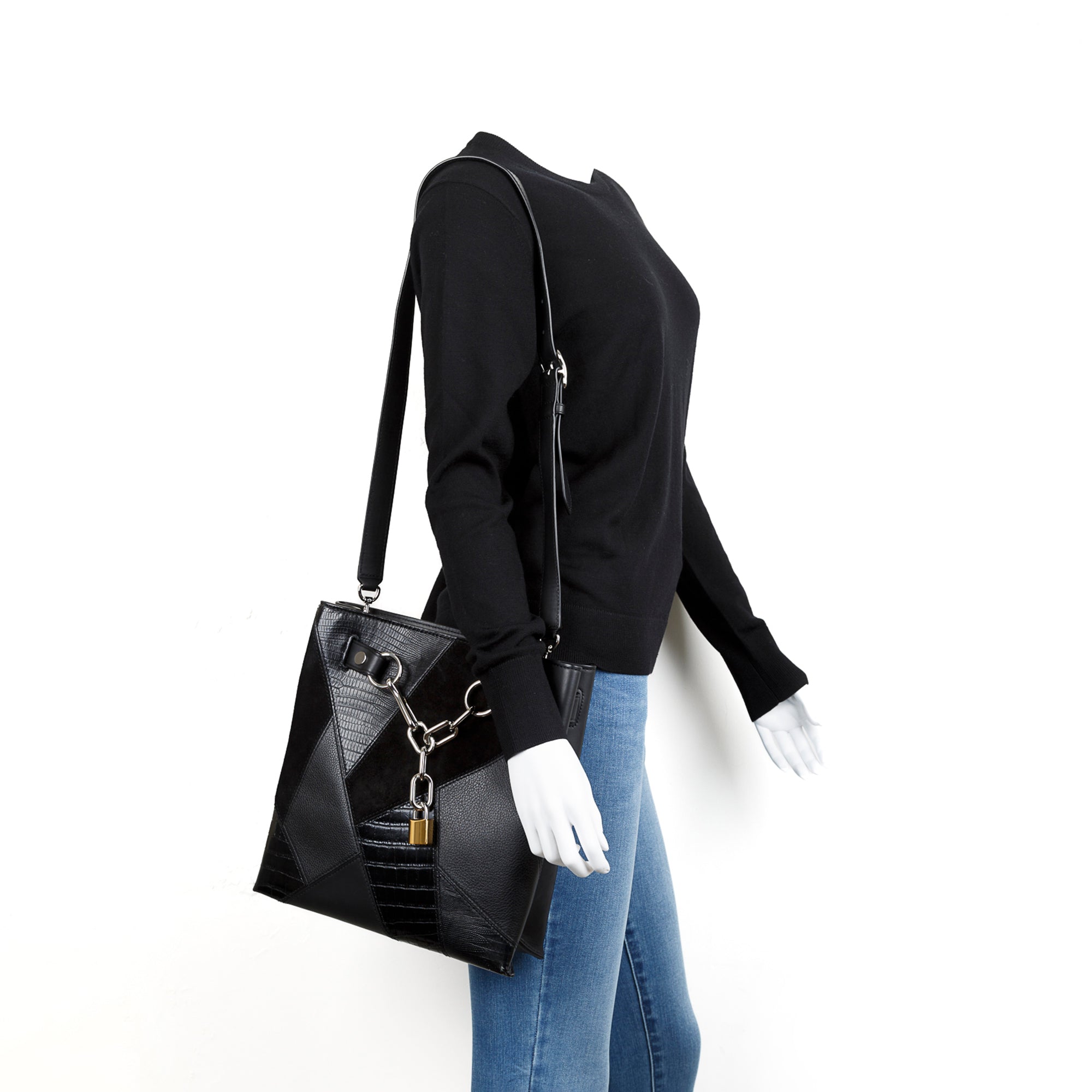 Alexander Wang Patchwork Attica Chain Crossbody Bag