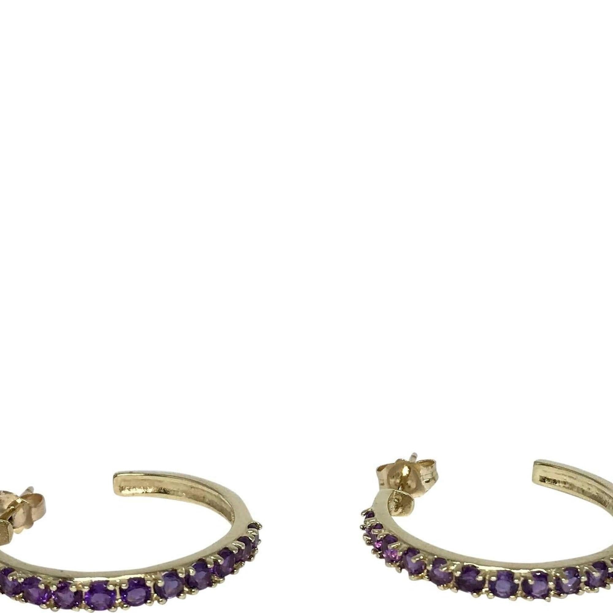 Amethyst Hoop Earrings