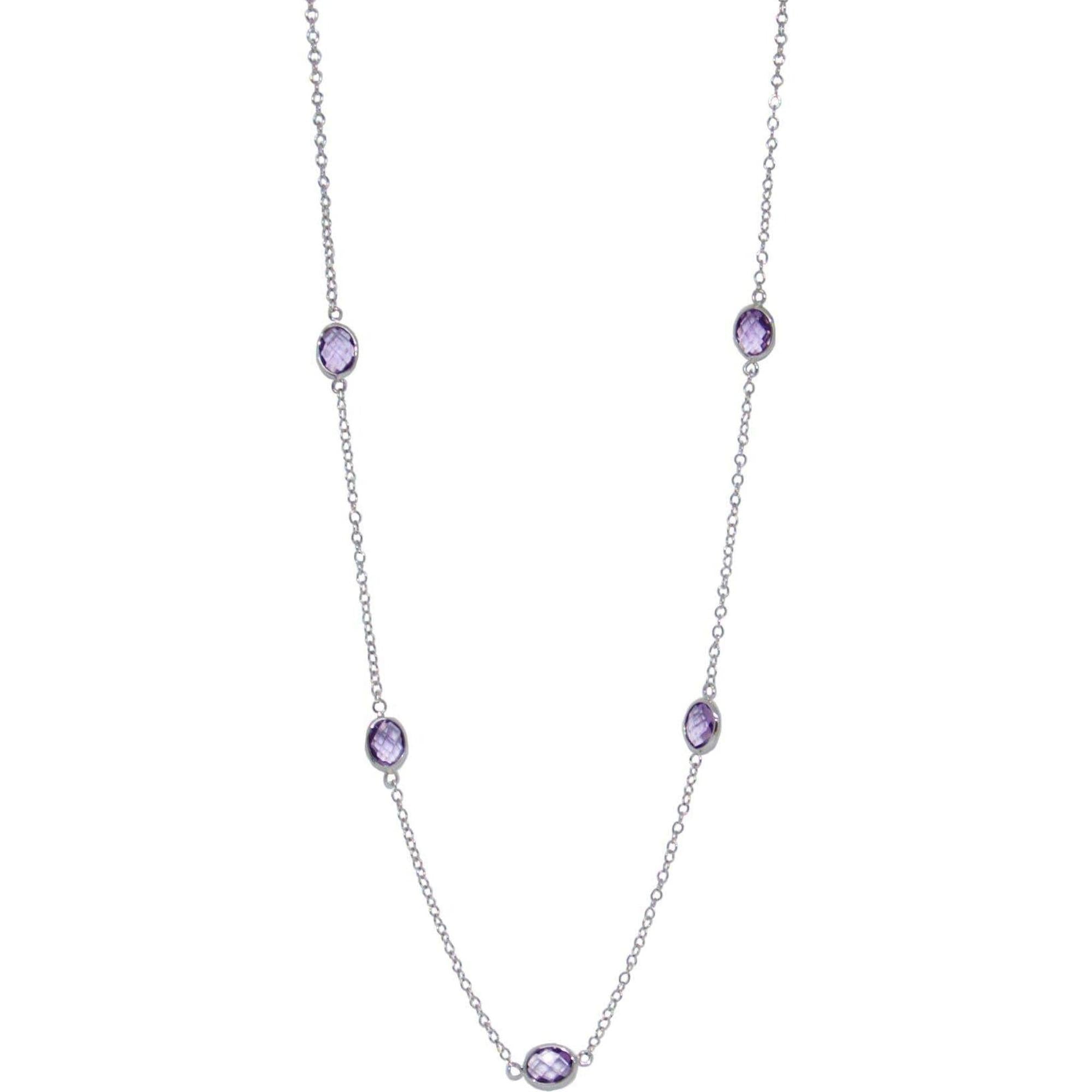 Amethyst Station Necklace