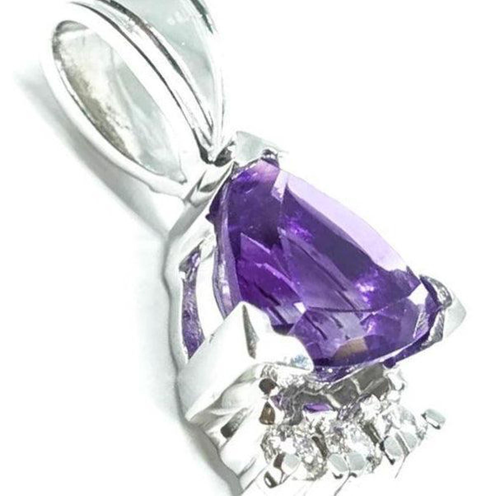 Amethyst and Diamond Pendant