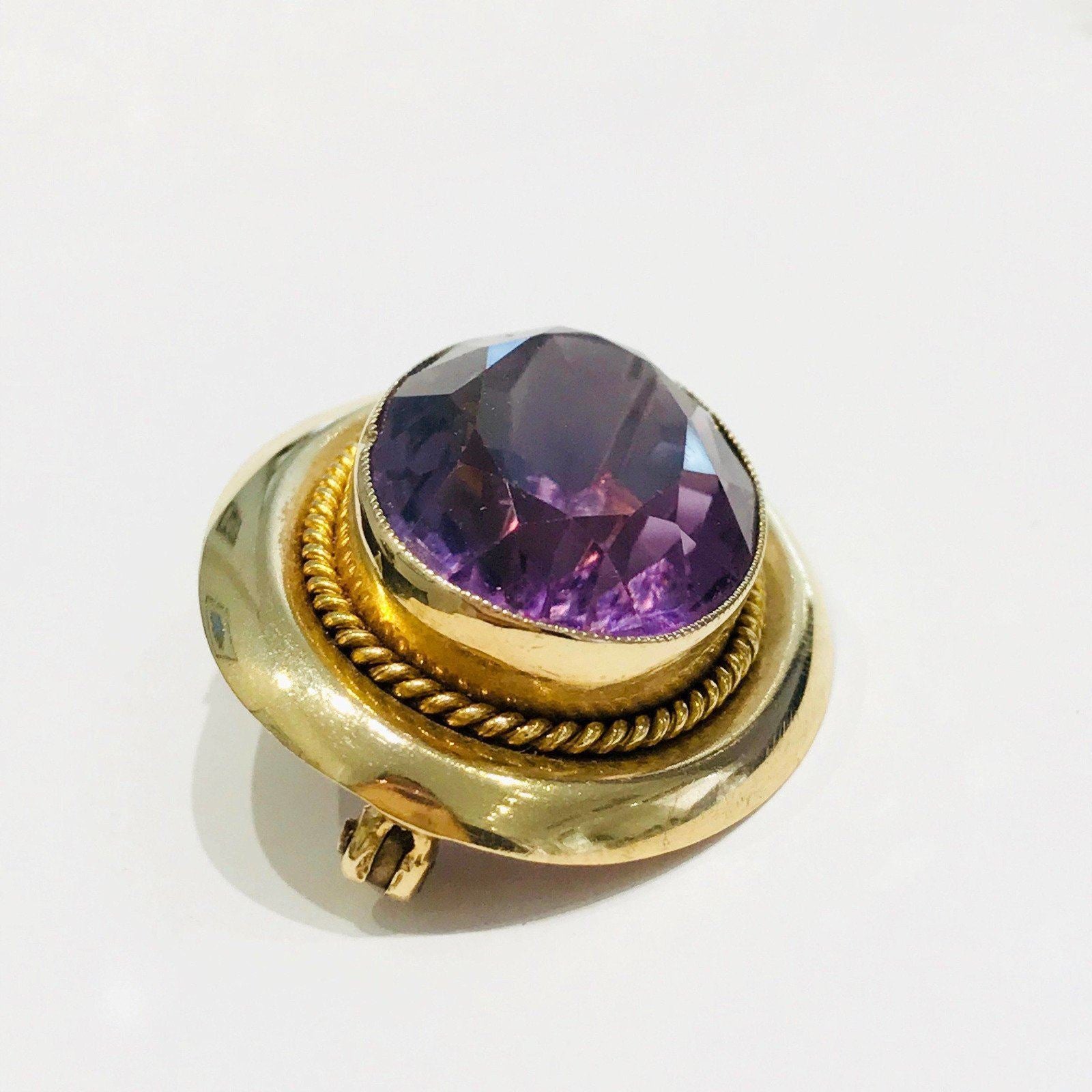 Antique Amethyst Brooch/Pendant