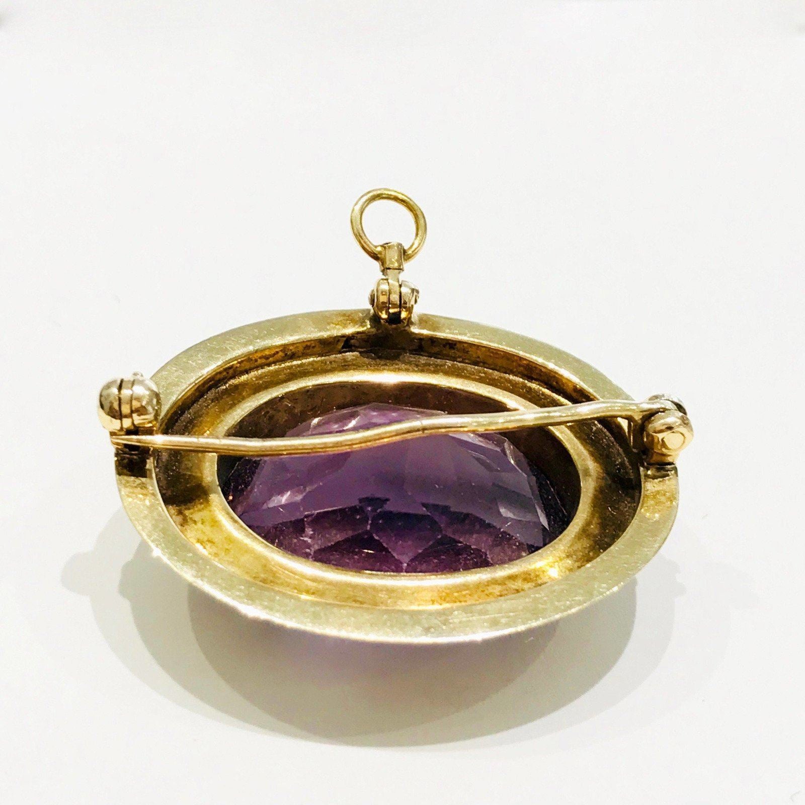 Antique Amethyst Brooch/Pendant