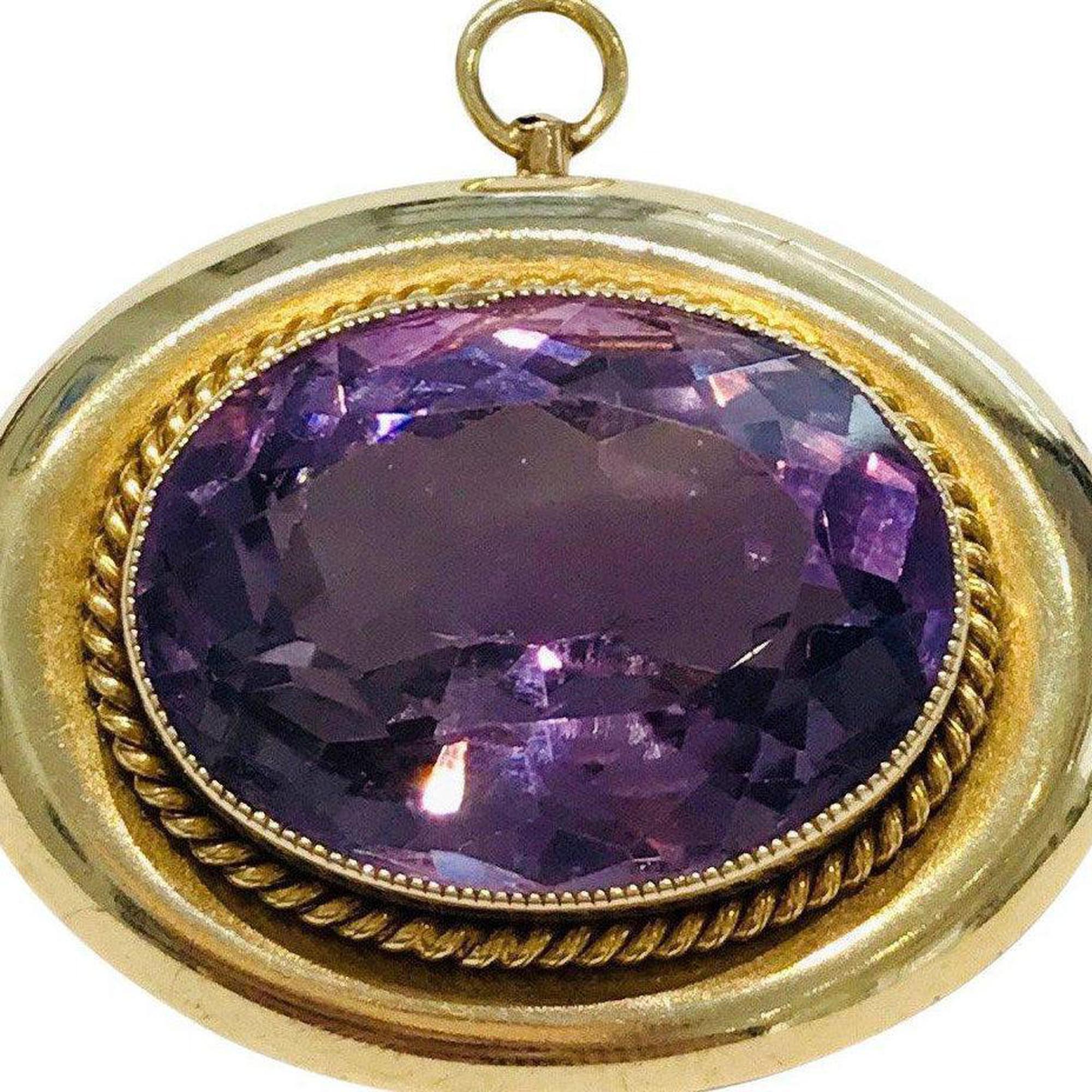 Antique Amethyst Brooch/Pendant