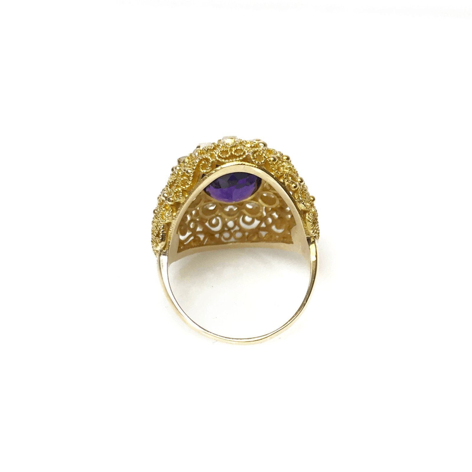 Antique Amethyst and Diamond Ring