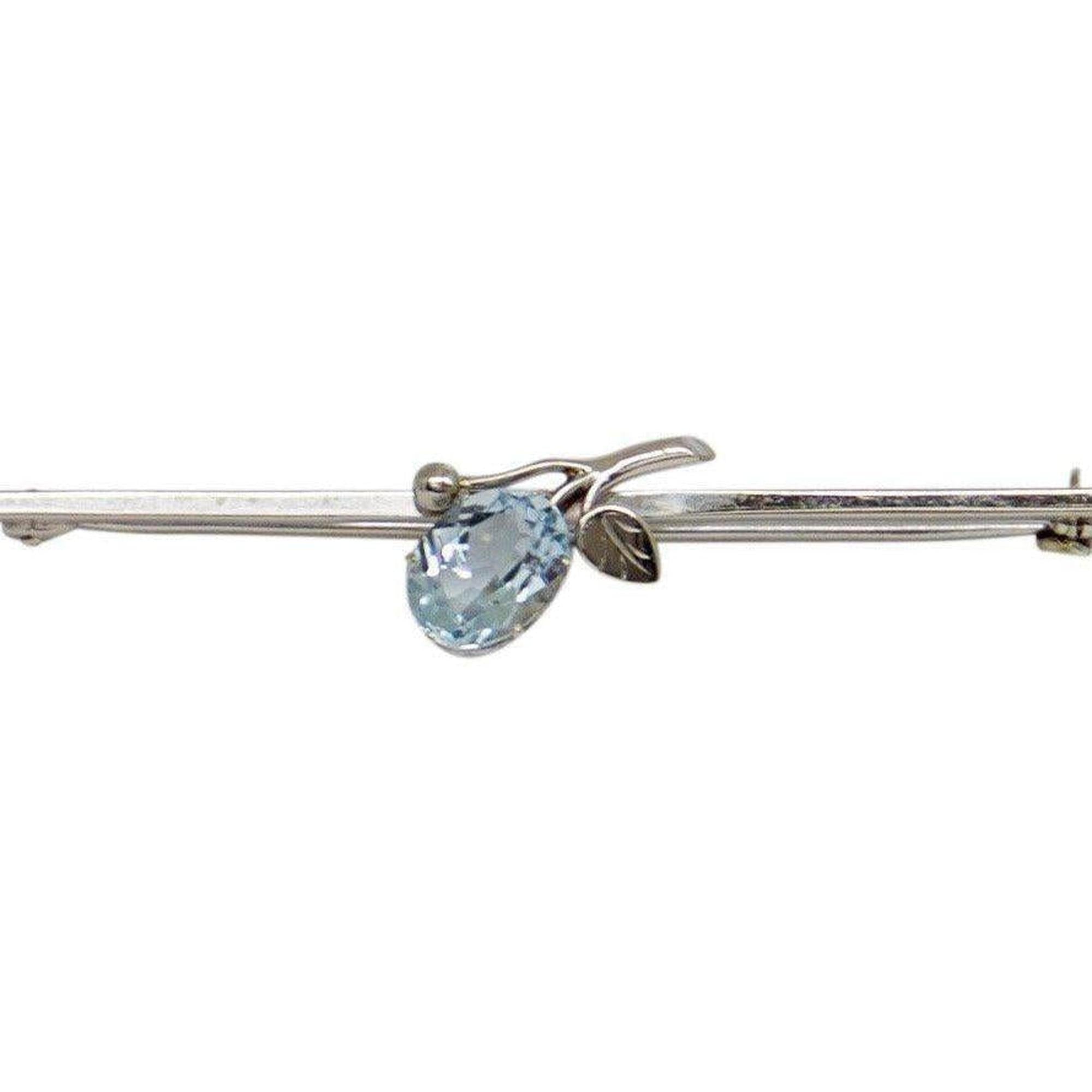 Antique Aquamarine Bar Brooch
