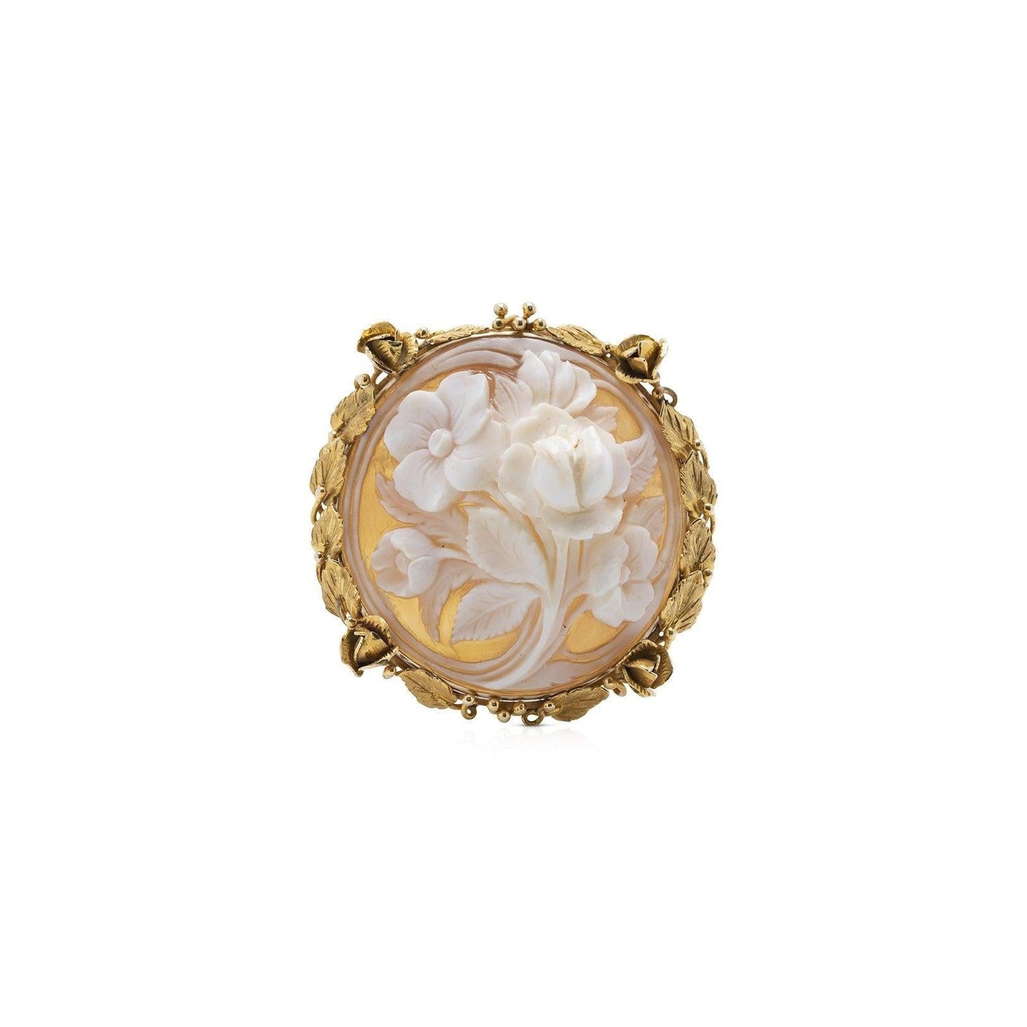 Antique Art Deco Cameo Brooch/Pendant