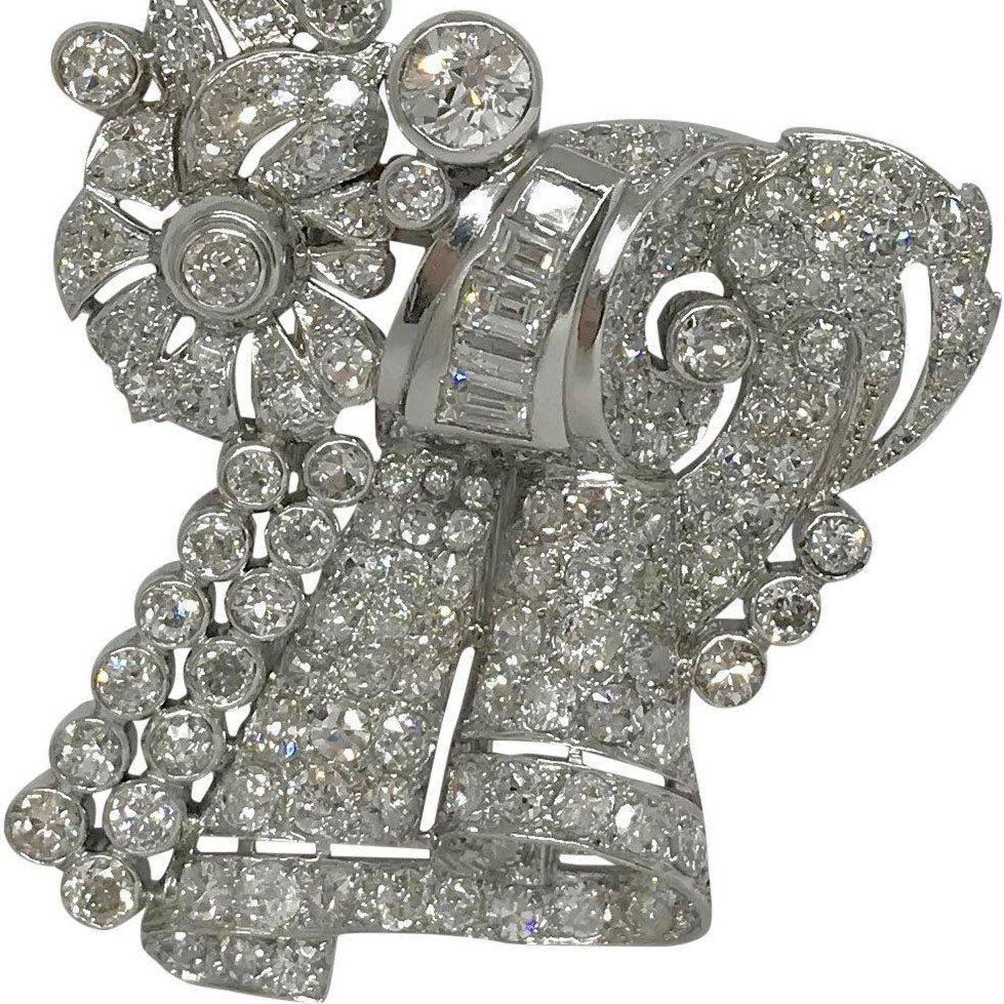 Antique Art Deco Diamond Brooch