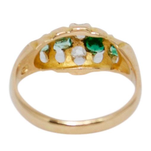 Antique Art Deco Emerald & Diamond Ring