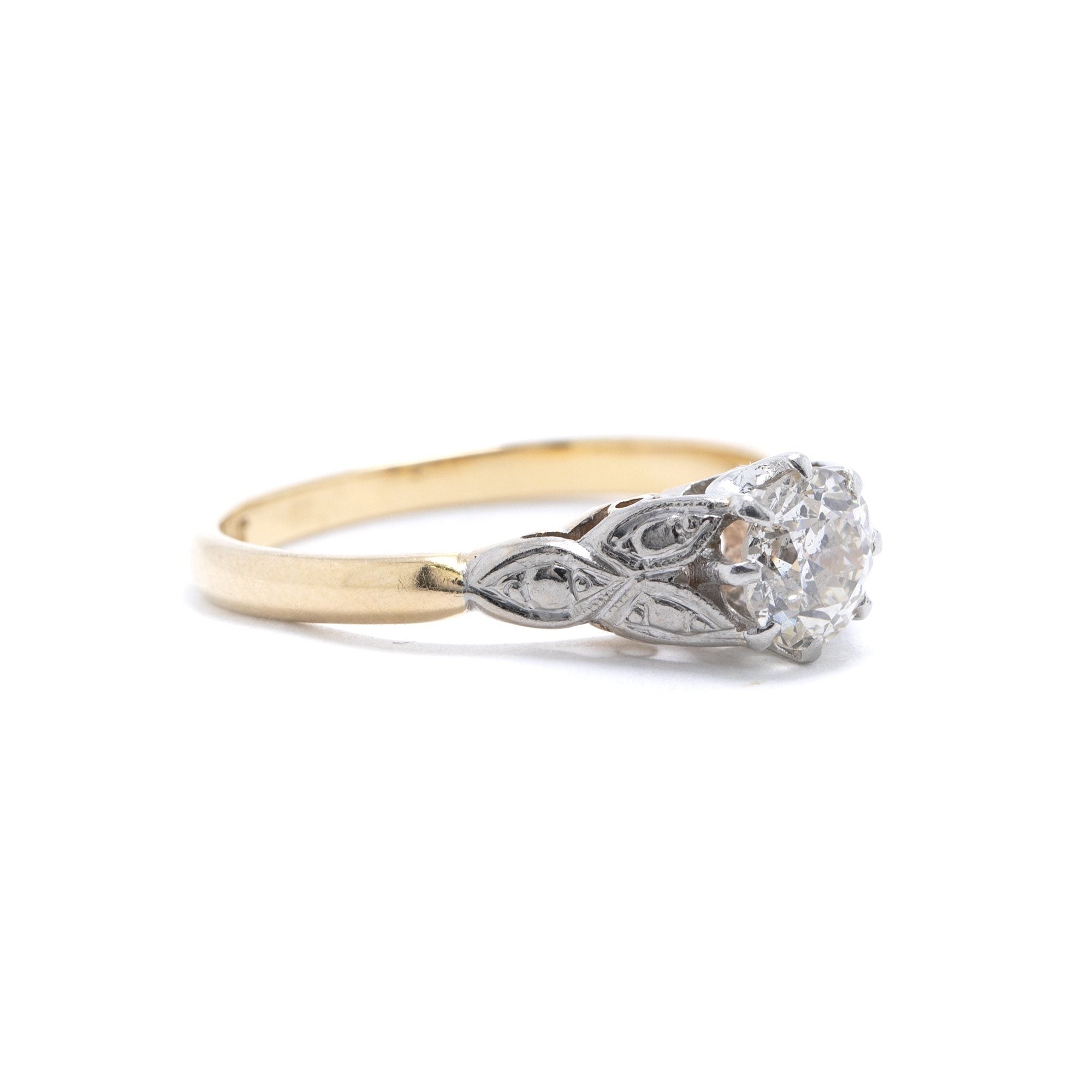 Antique Art Deco Solitaire Diamond Engagement Ring