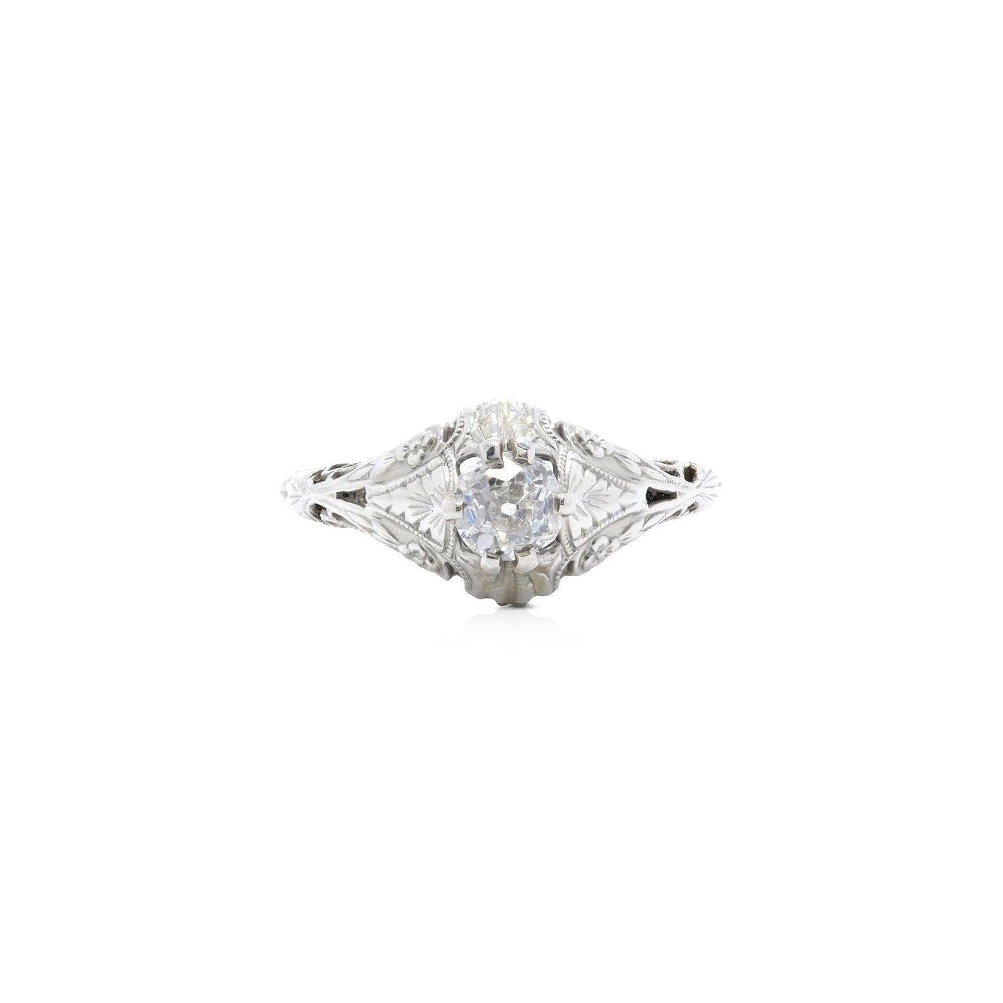 Antique Art Deco Solitaire Diamond Ring