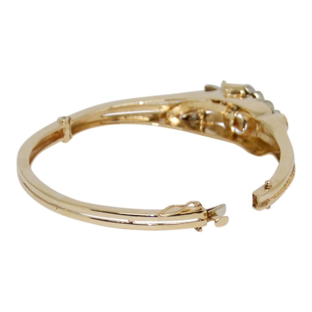 Antique Bangle Bracelet with Diamonds
