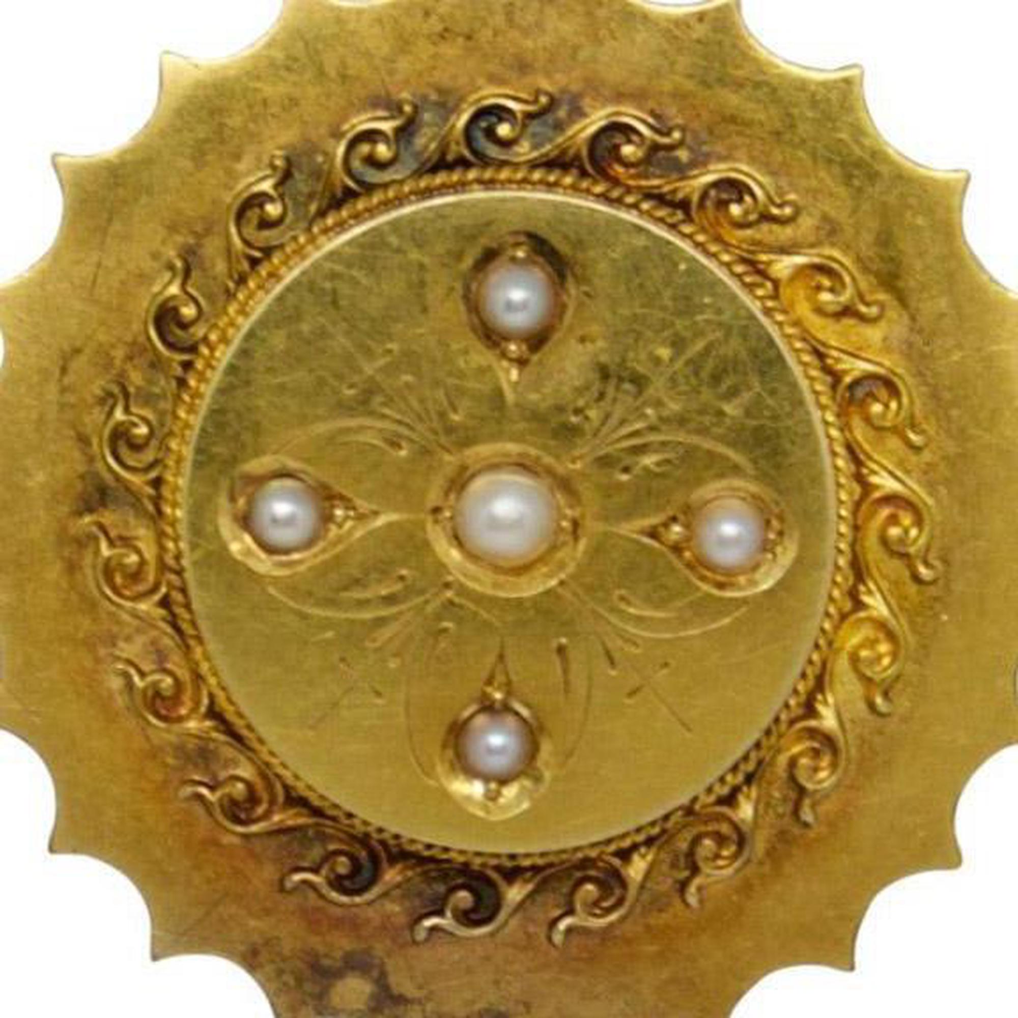 Antique Brooch with Seed Pearls