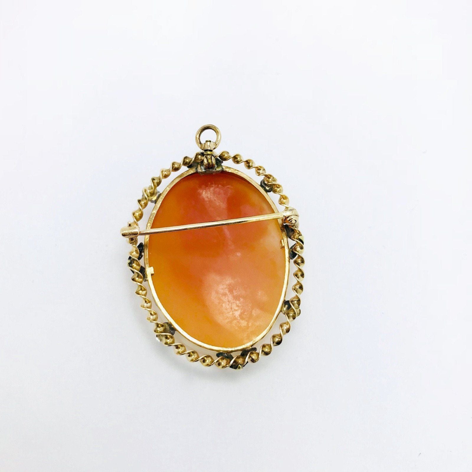 Antique Cameo Brooch Pendant