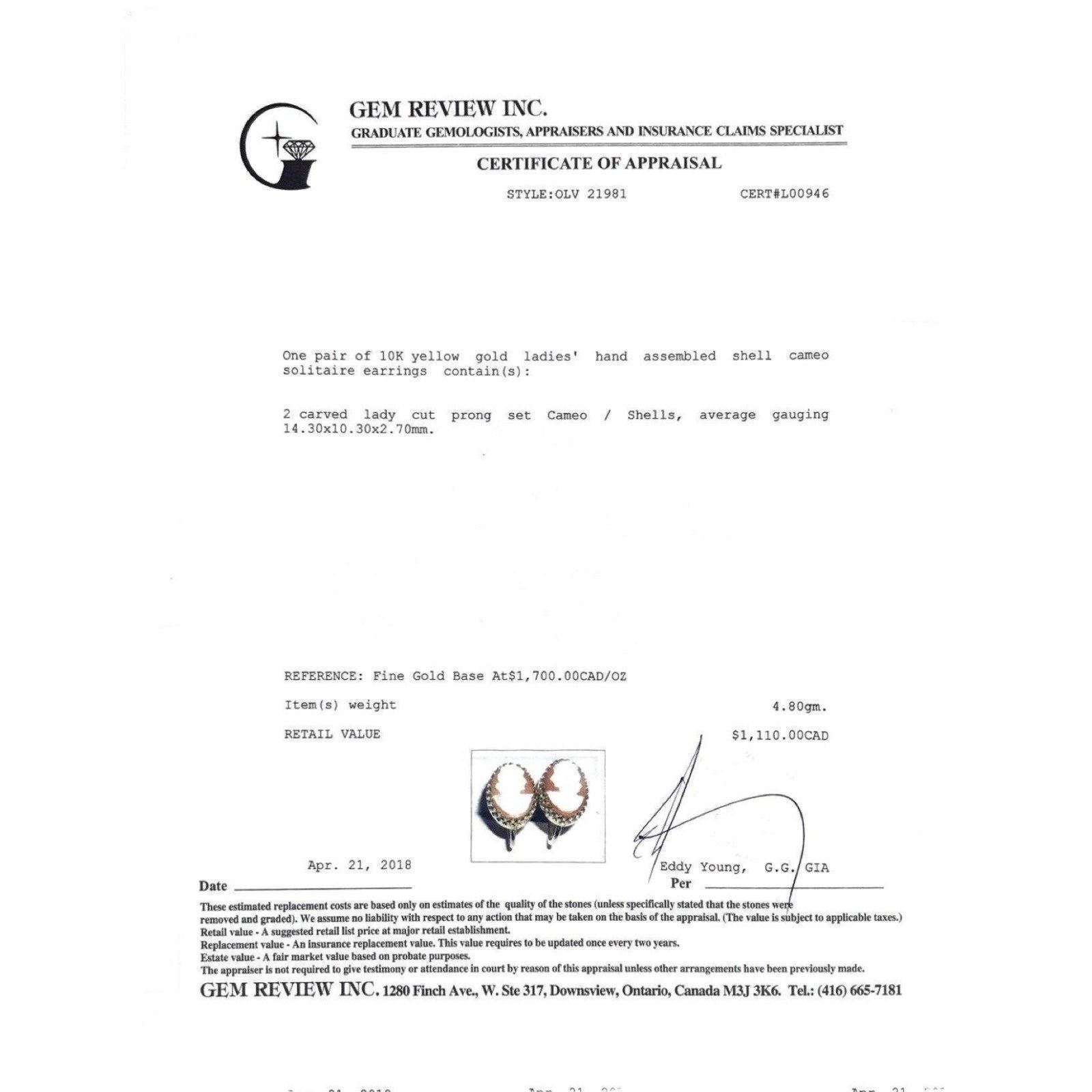 Antique Cameo Earrings