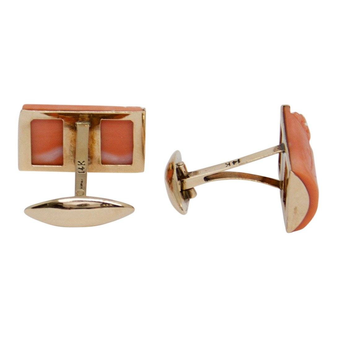 Antique Carved Coral Cufflinks