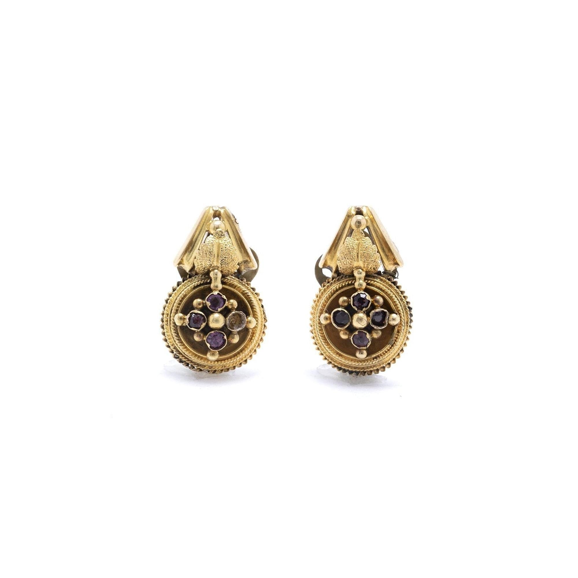 Antique Clip On Earrings